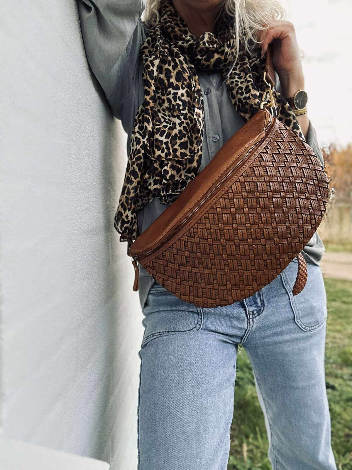 Sac banane Mika cognac