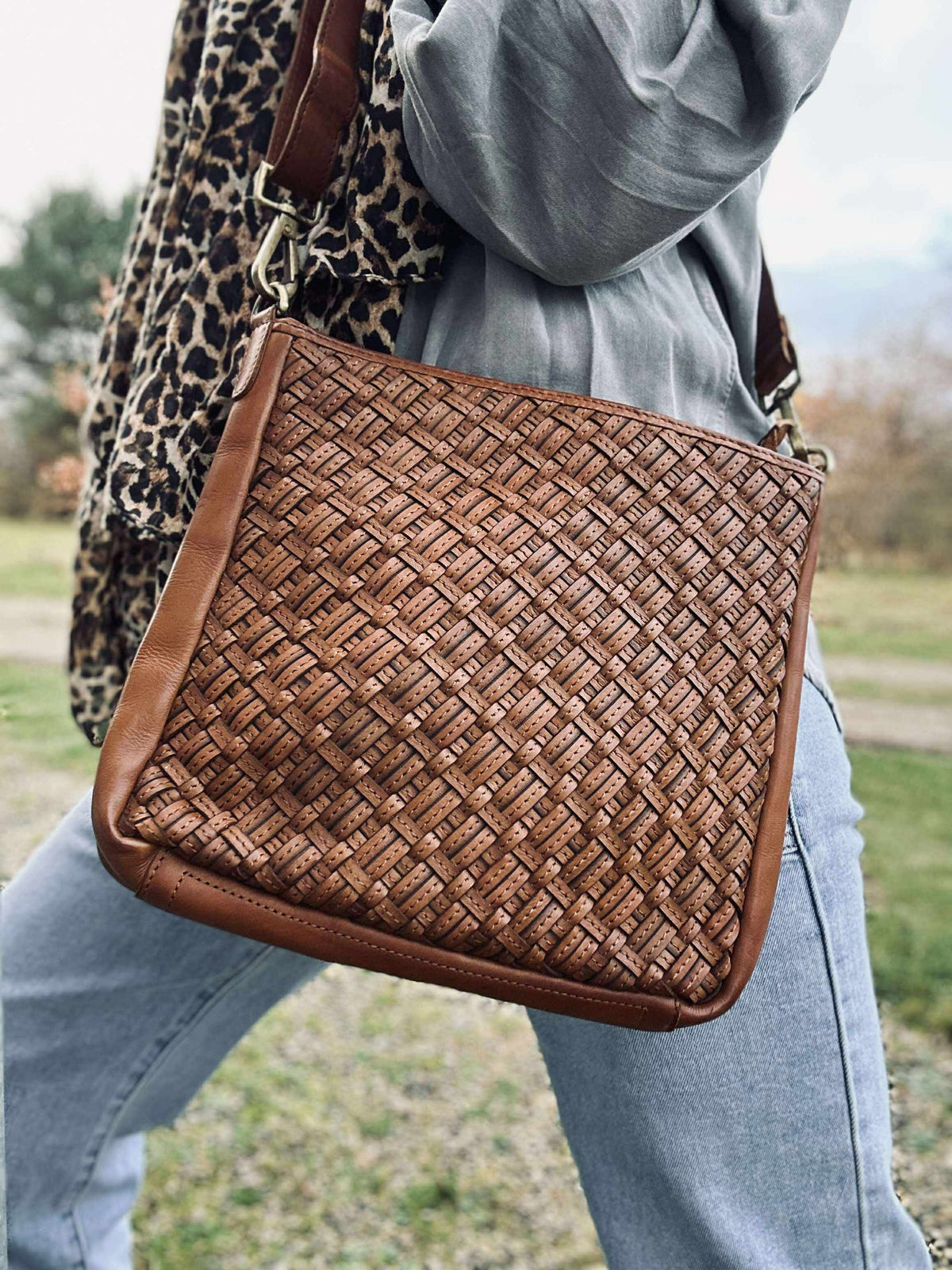 Sac bandoulière Mika medium - Cognac