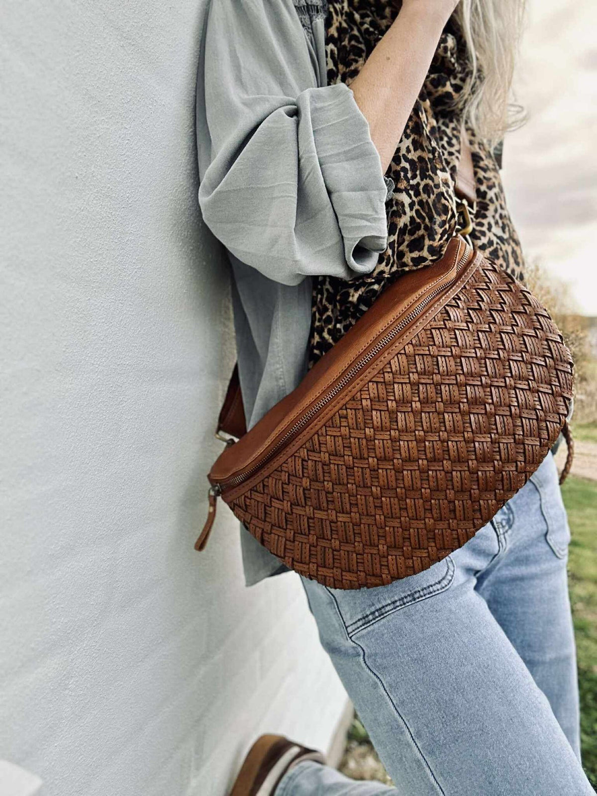 Sac banane Mika cognac
