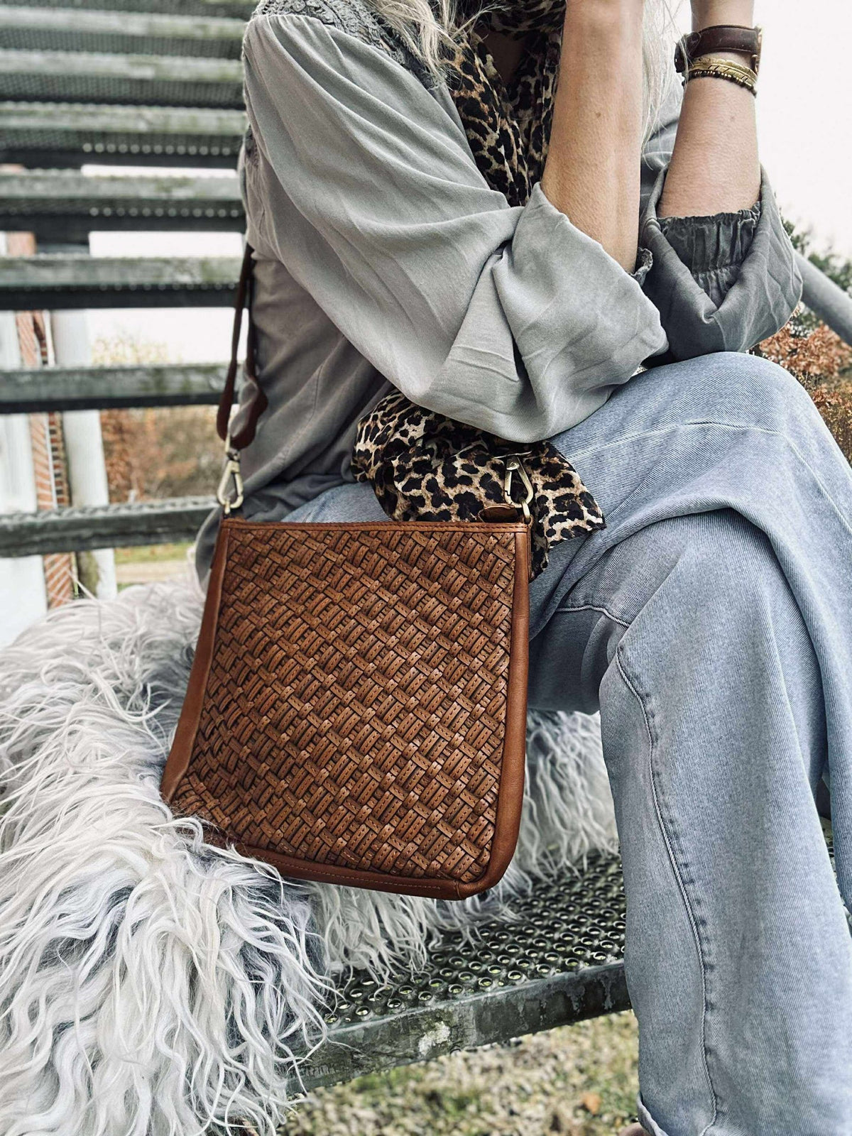Sac bandoulière Mika medium - Cognac