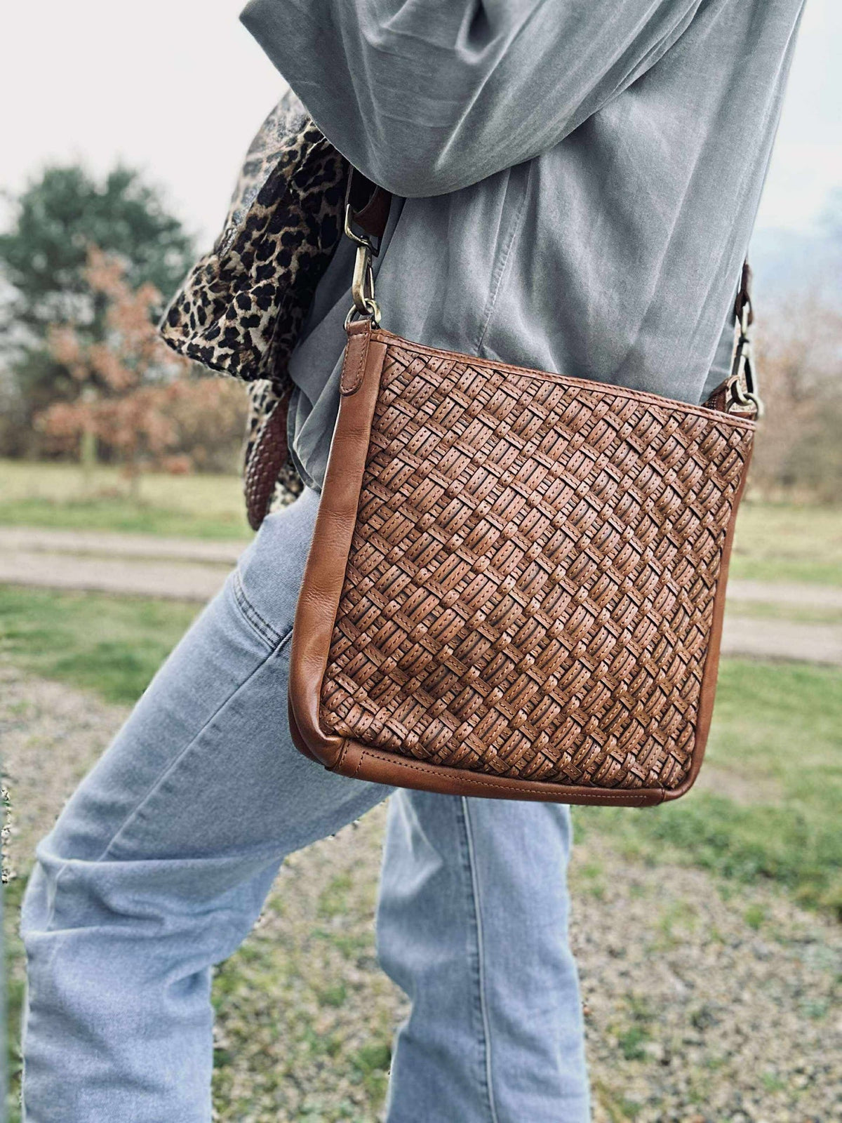 Sac bandoulière Mika medium - Cognac