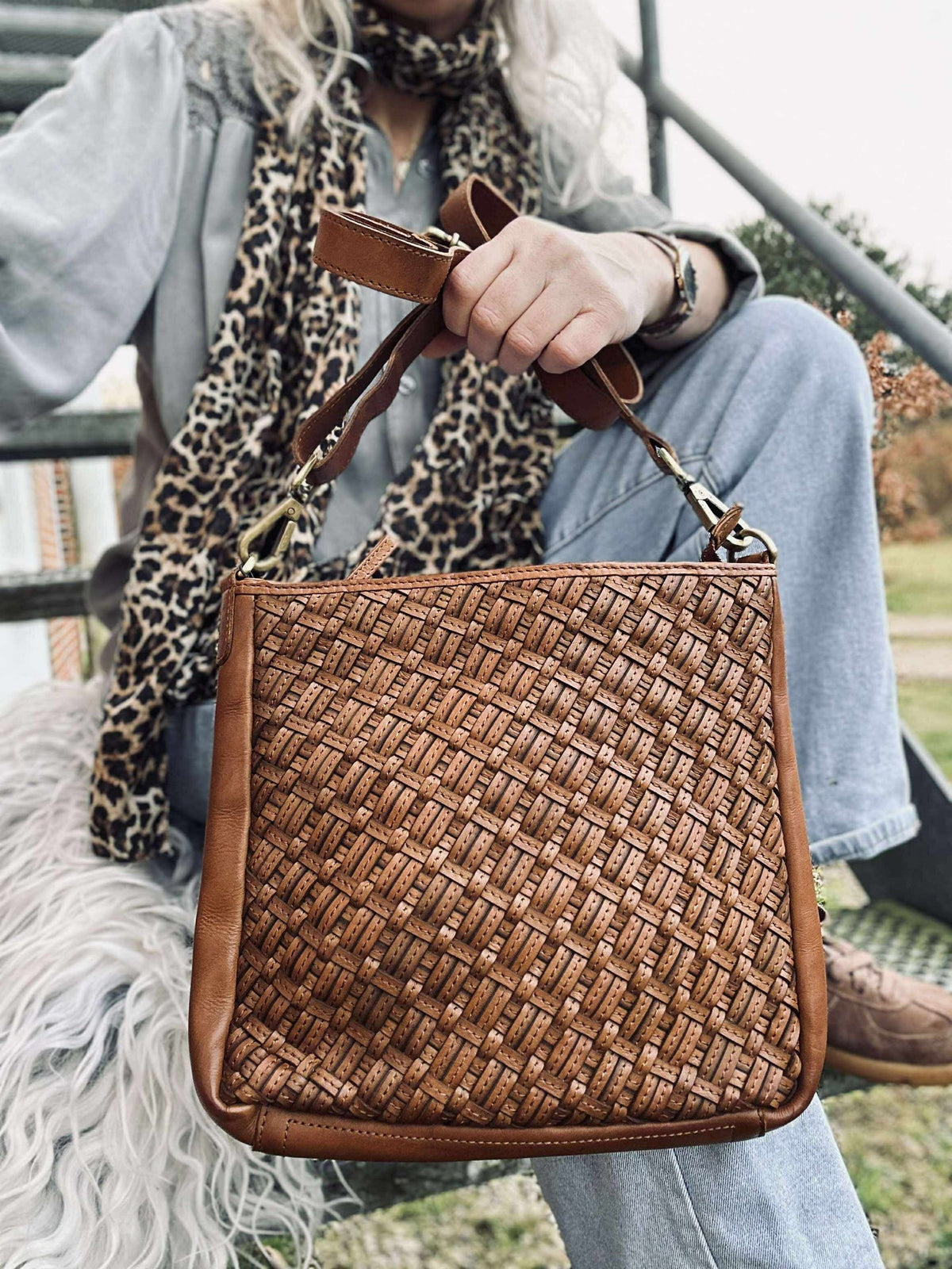 Sac bandoulière Mika medium - Cognac