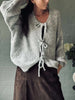 Cardigan à nœuds - Gris