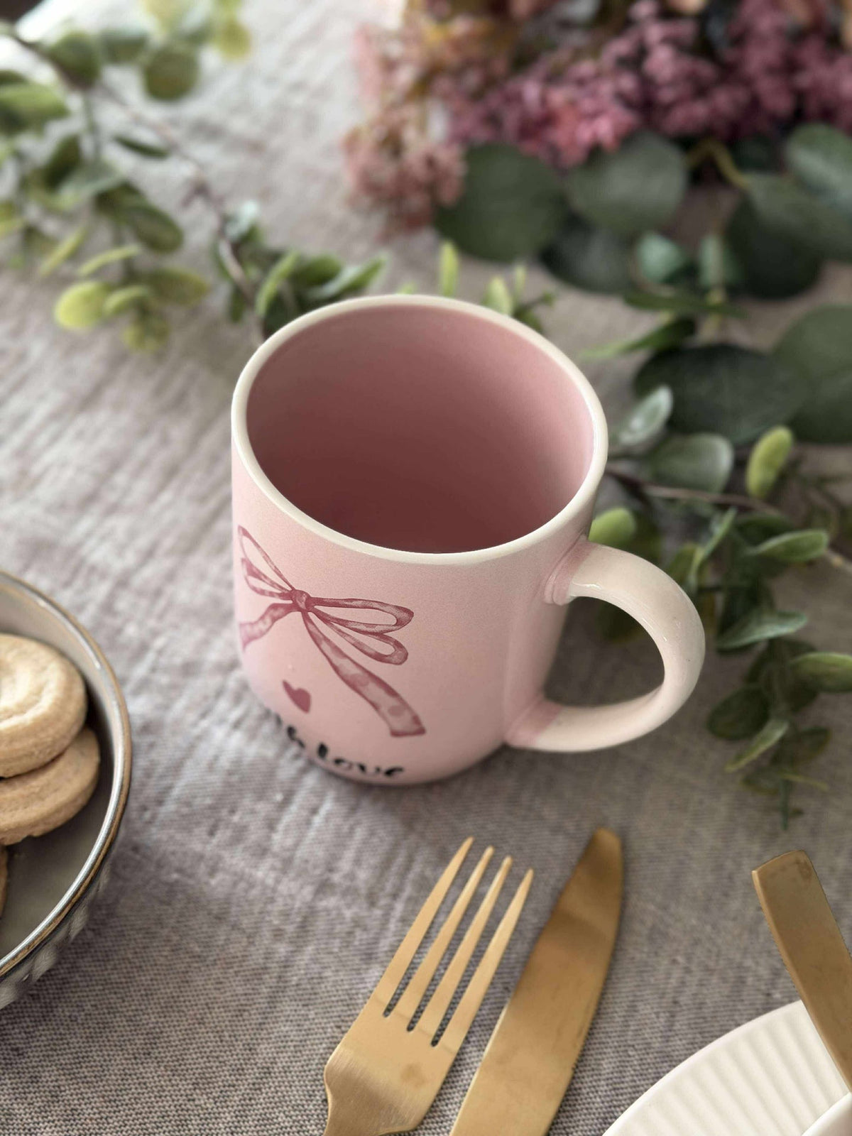 Tasse Nœud - Rose doux
