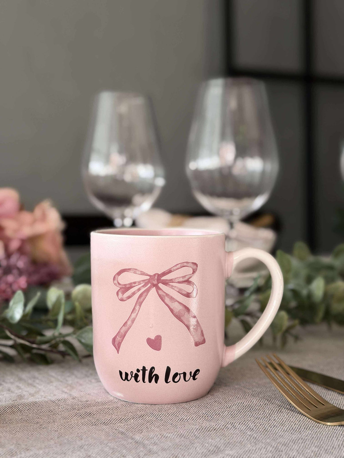 Tasse Nœud - Rose doux