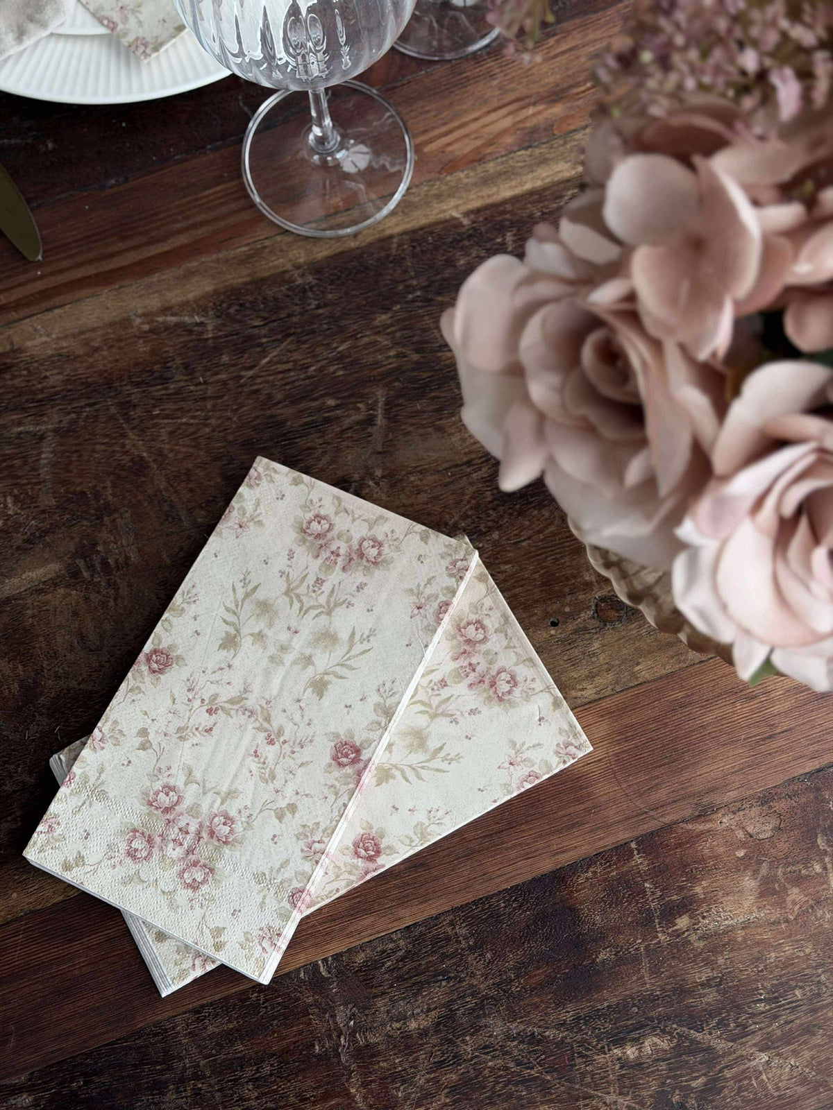 Serviettes Mini roses - 20 pcs.