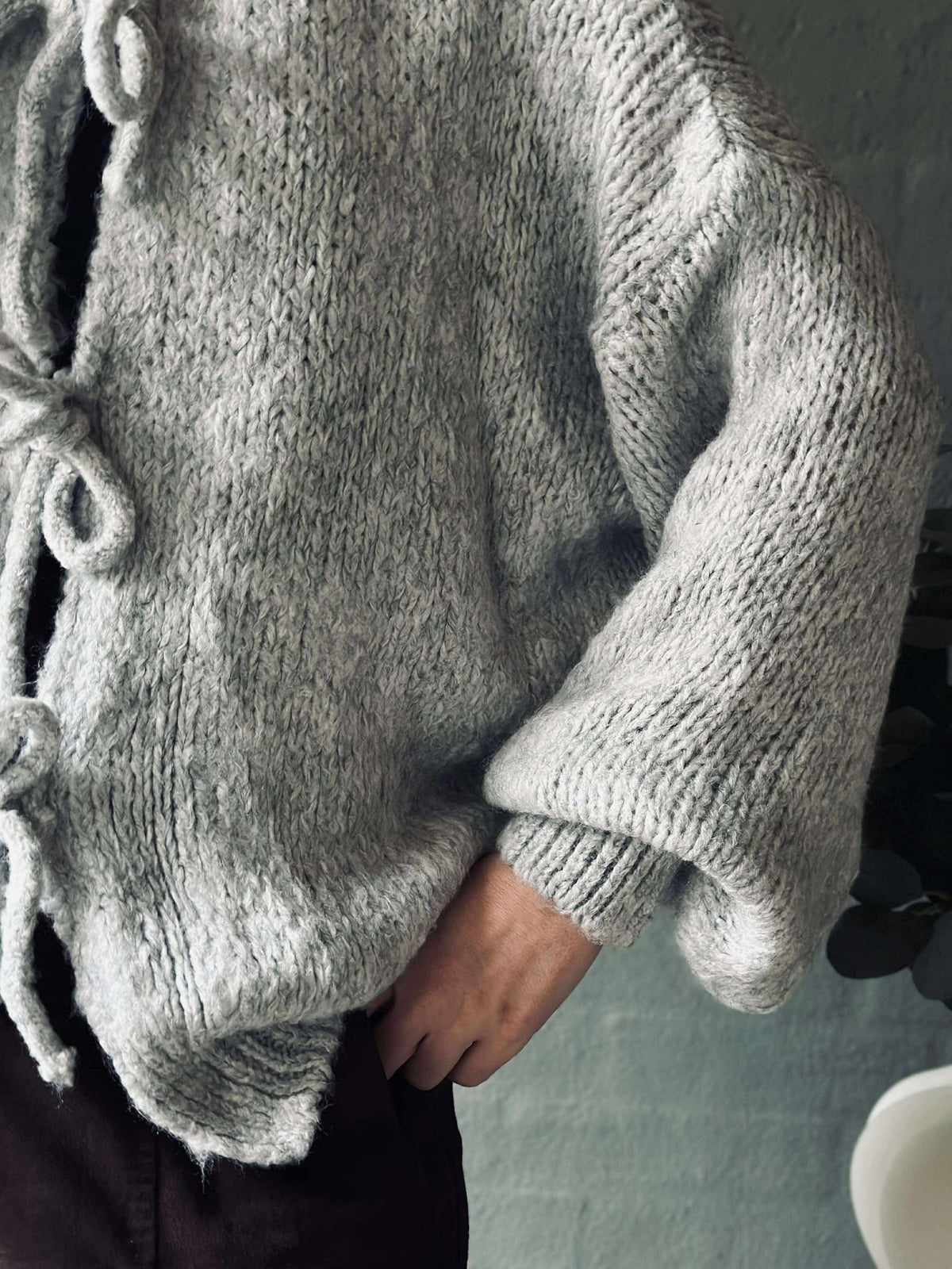 Cardigan à nœuds - Gris