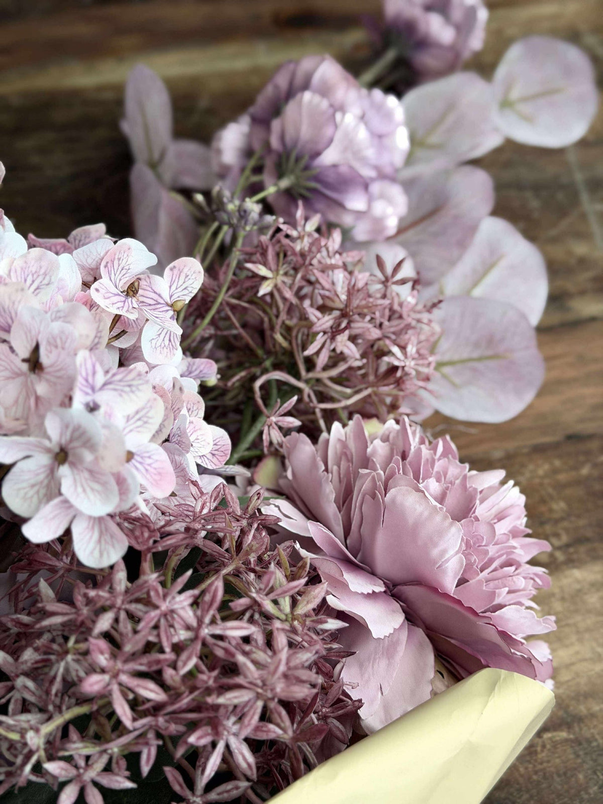 Bouquet d’hortensias - Lilas / rose