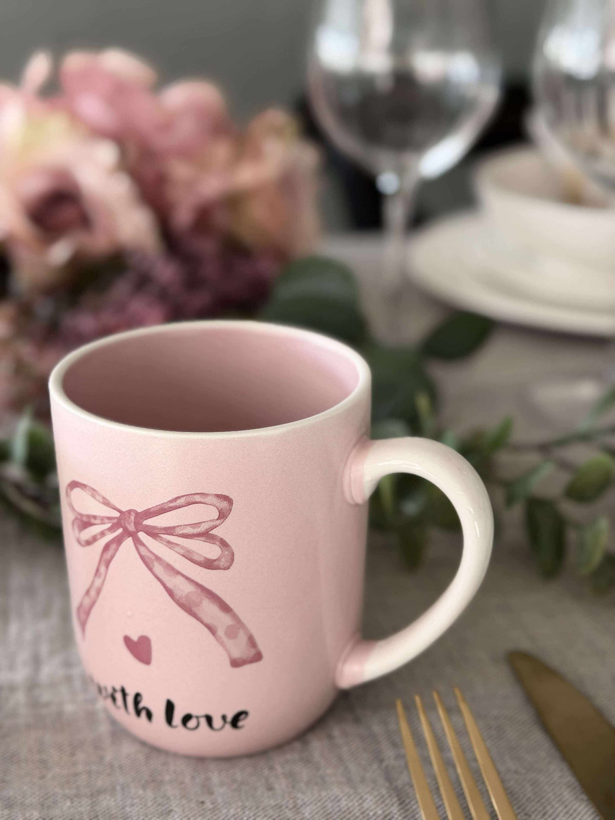 Tasse Nœud - Rose doux