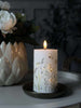 Bougie LED bloc Flower TWINKLE - 12,5 cm