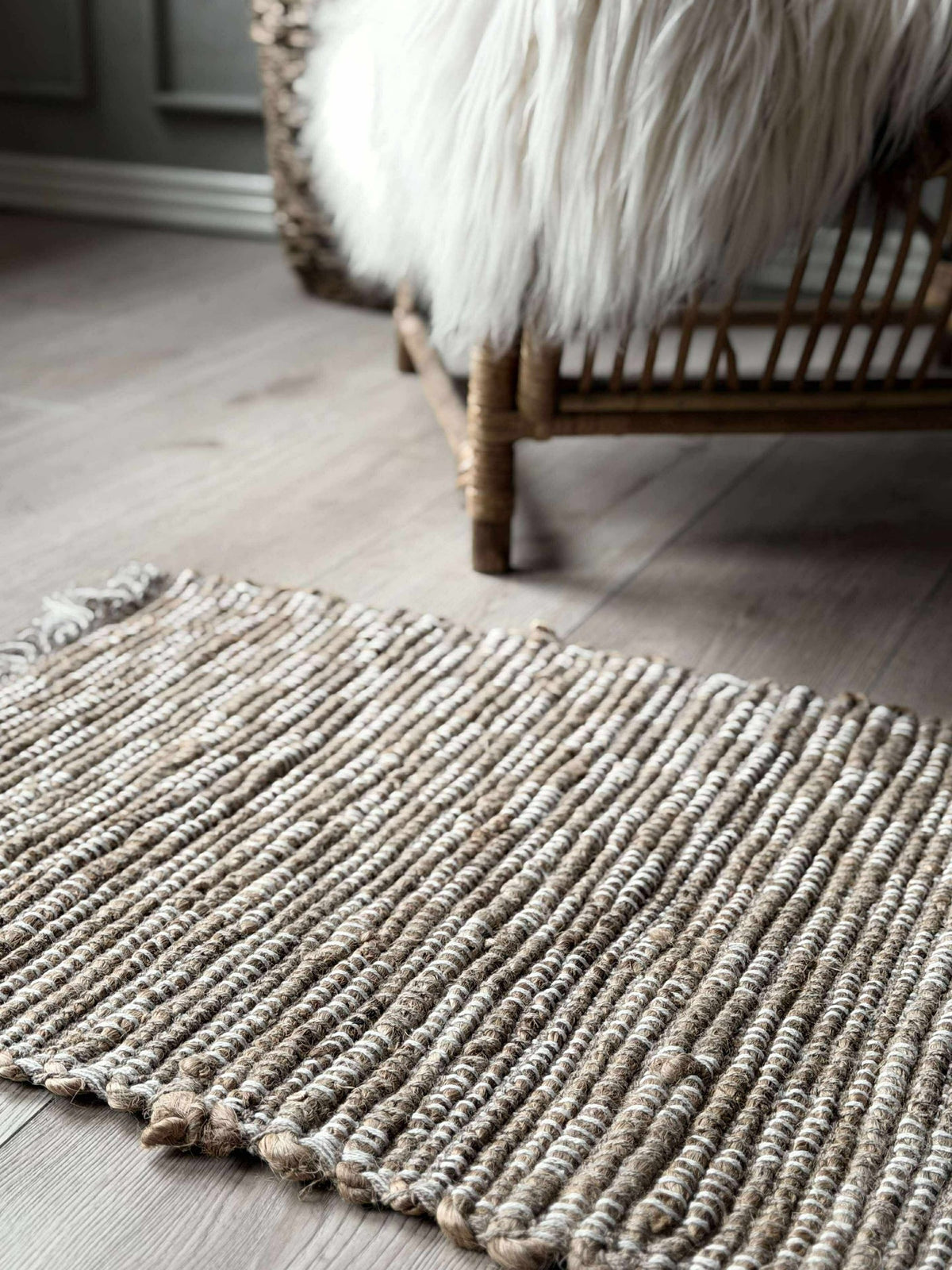 Paillasson Jute avec franges - Naturel
