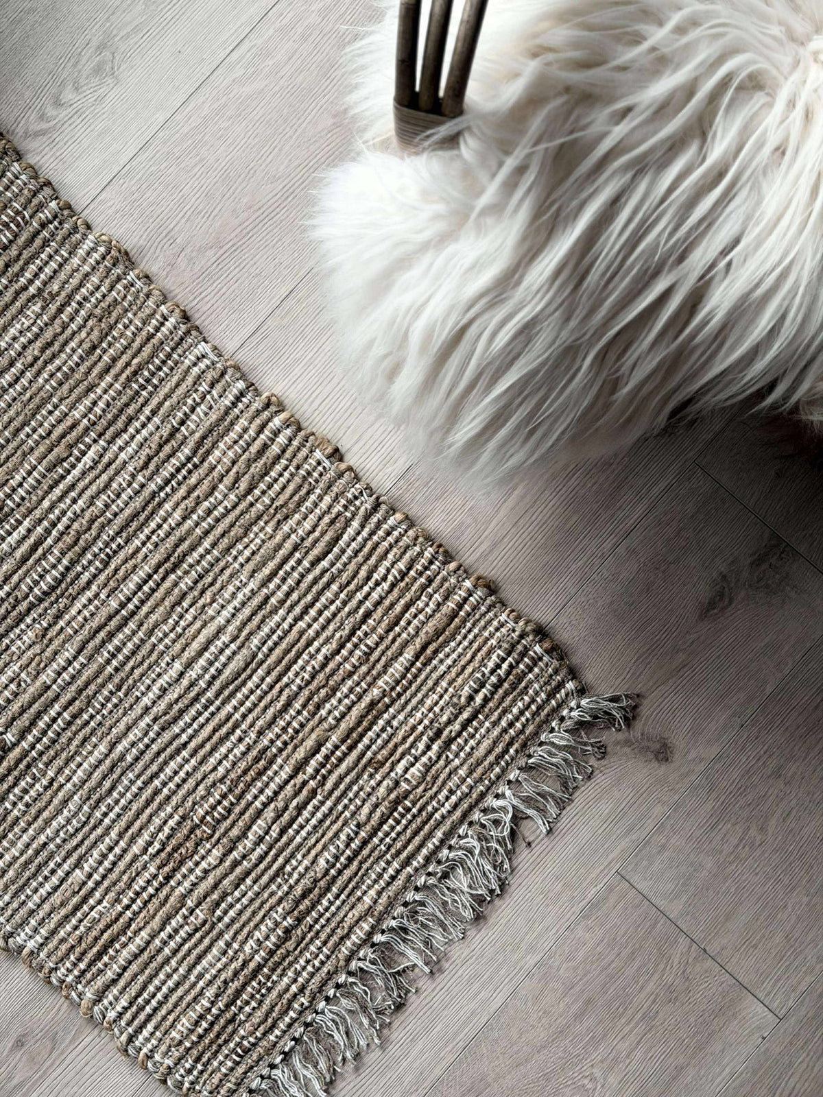 Paillasson Jute avec franges - Naturel