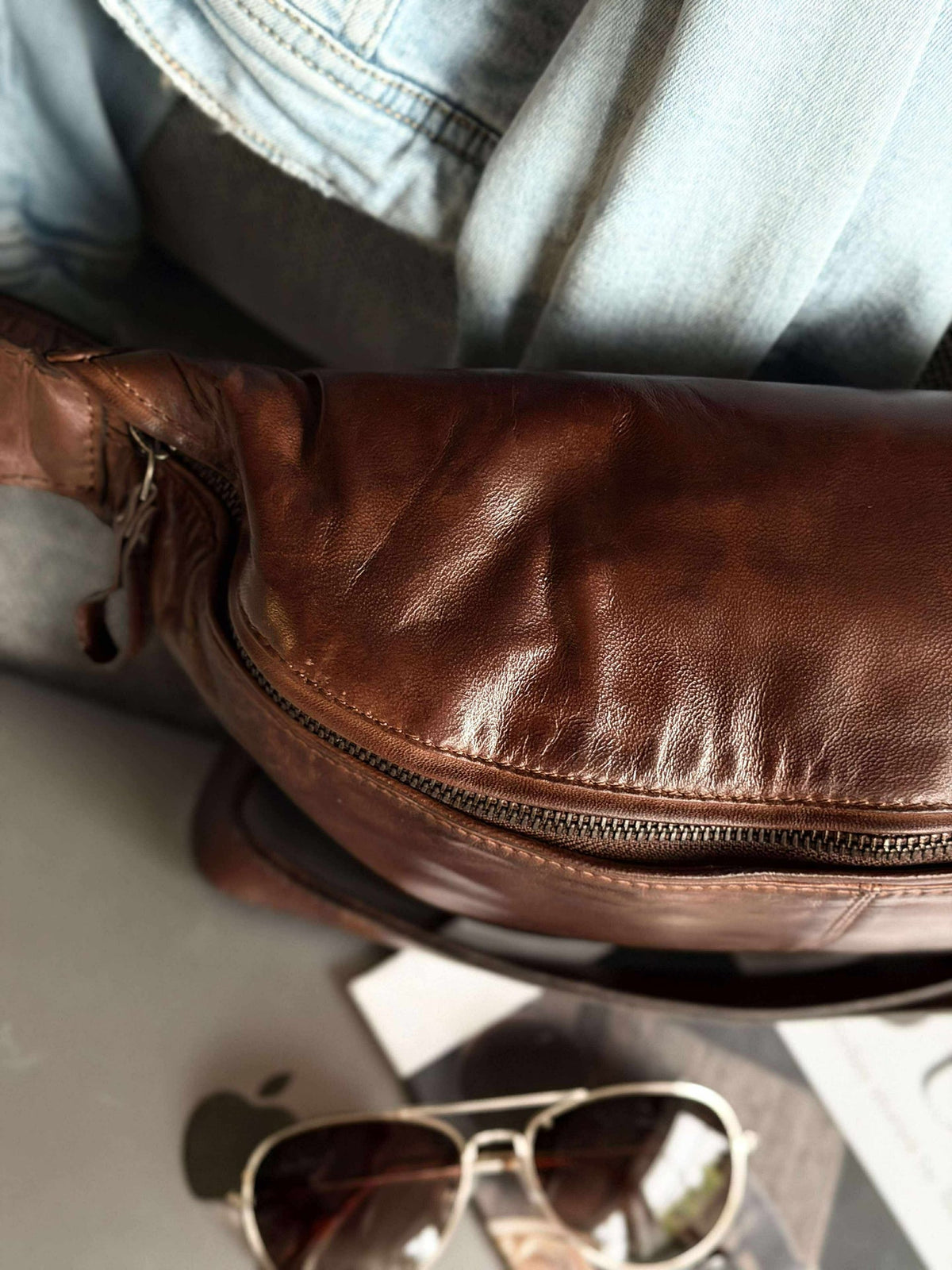 Sac banane Olivia Dark Cognac