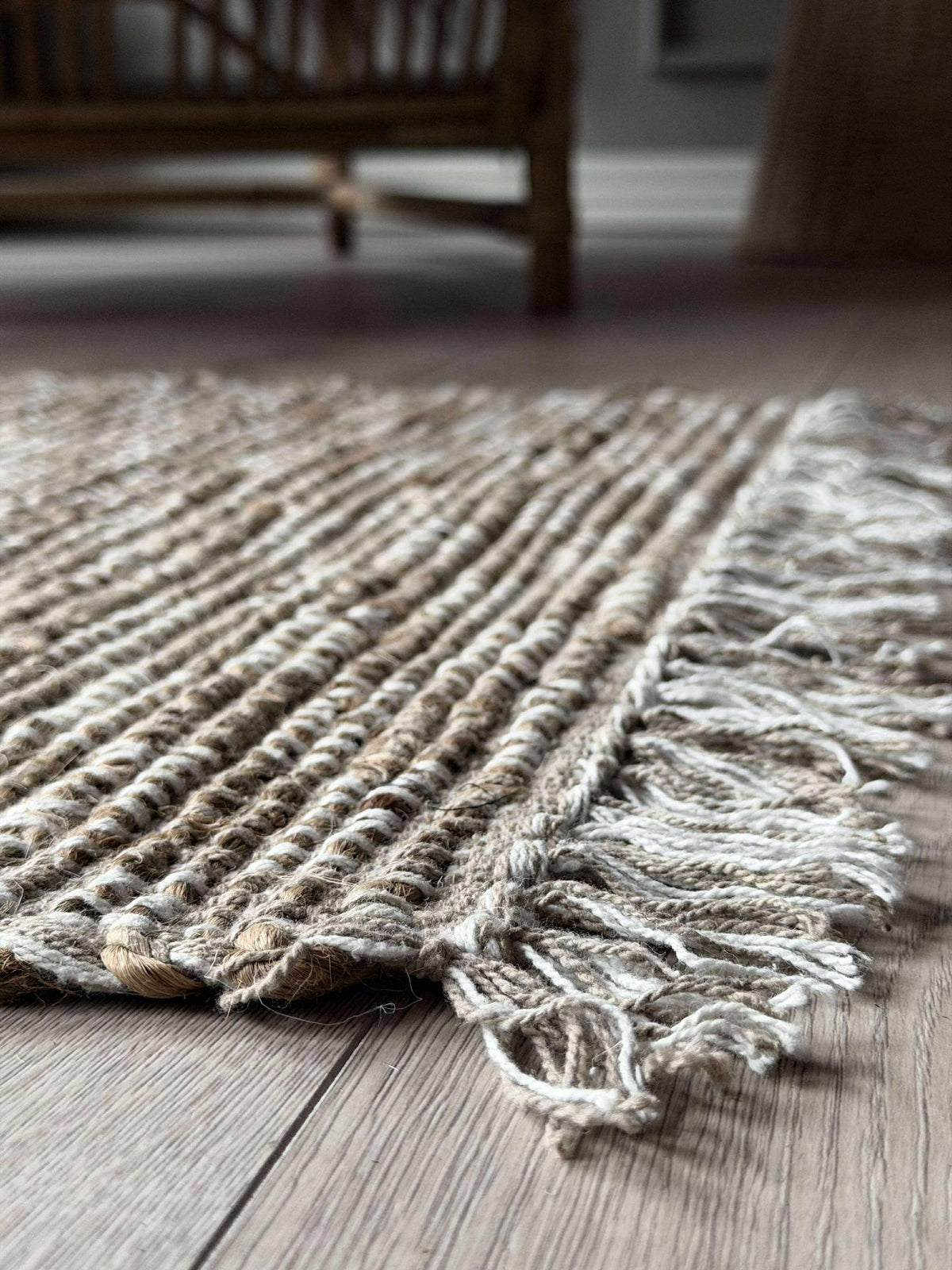 Paillasson Jute avec franges - Naturel