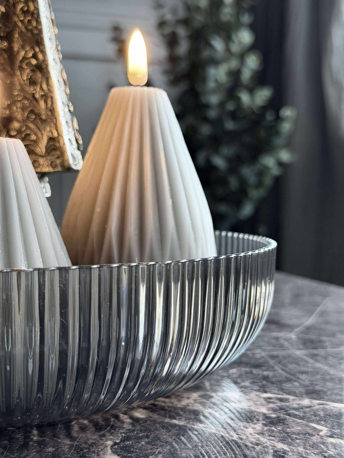 Plateau pour déco ou aliments - Gris