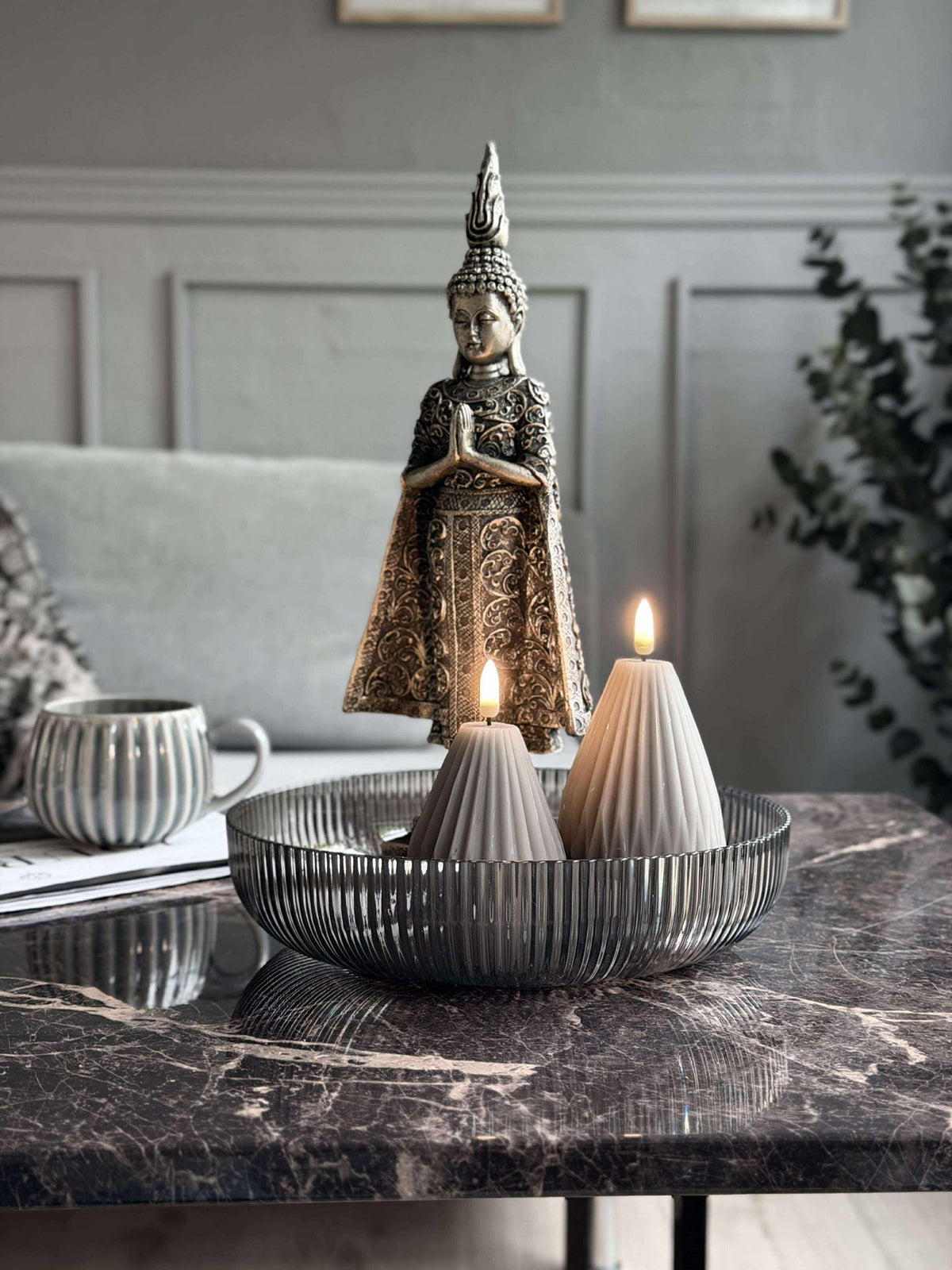 Plateau pour déco ou aliments - Gris