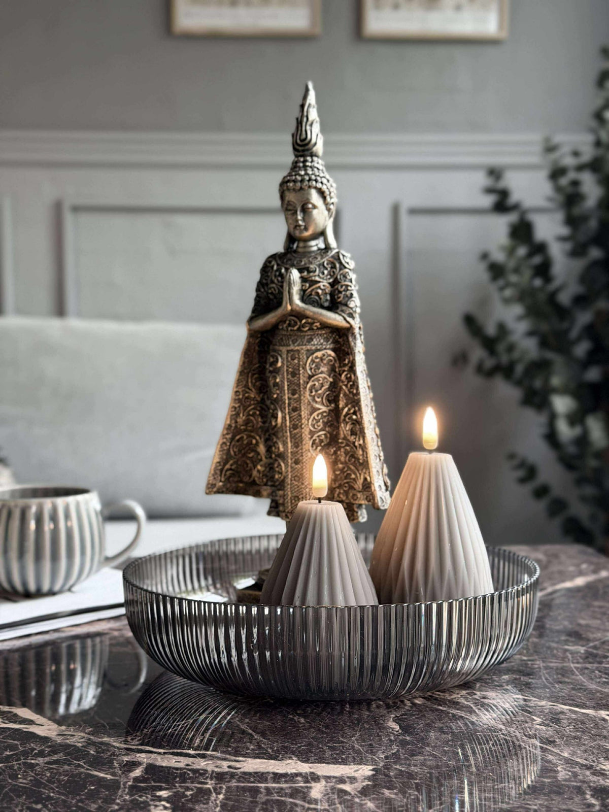 Plateau pour déco ou aliments - Gris