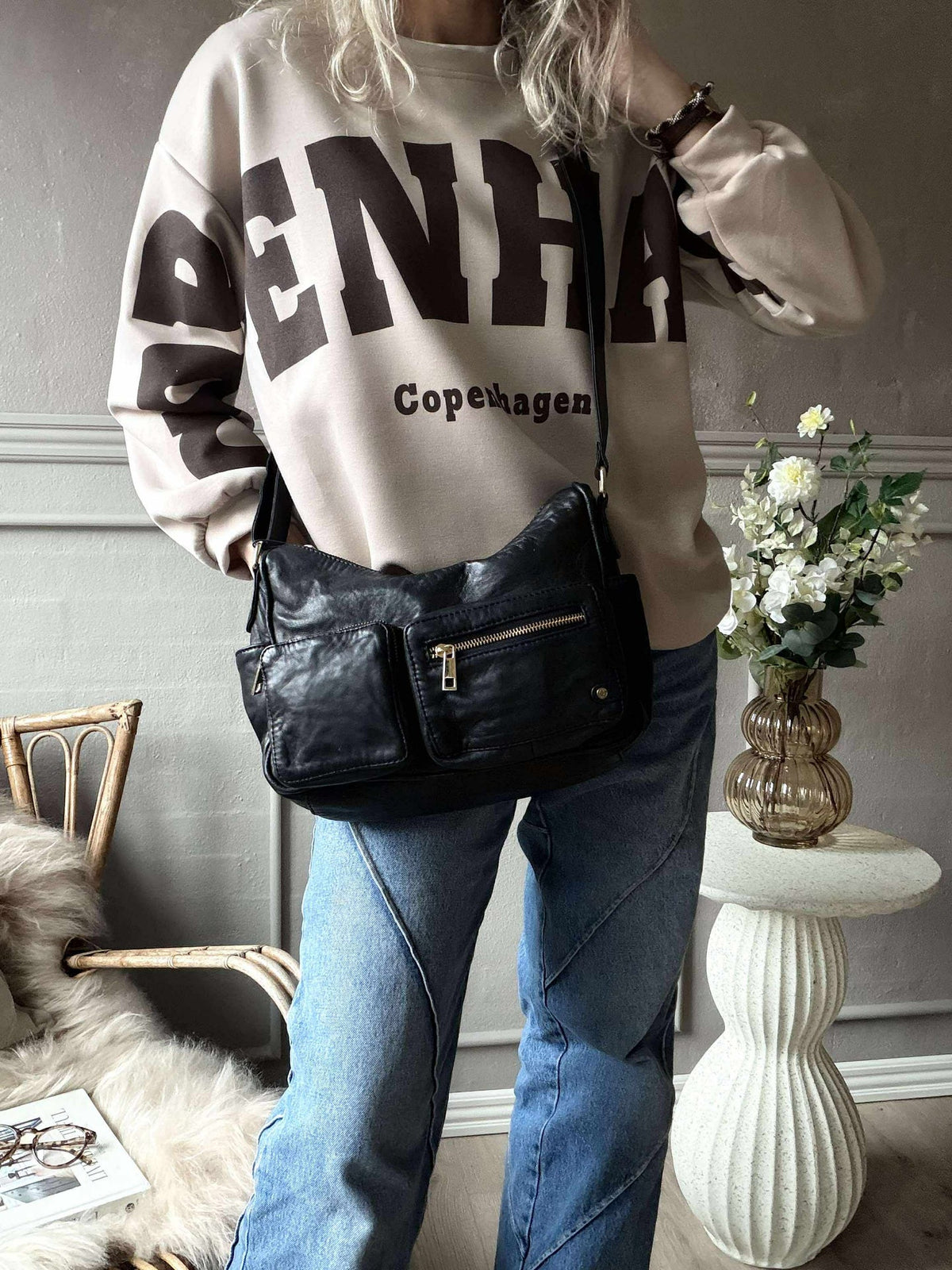 Sac bandoulière Sienna - Black gold