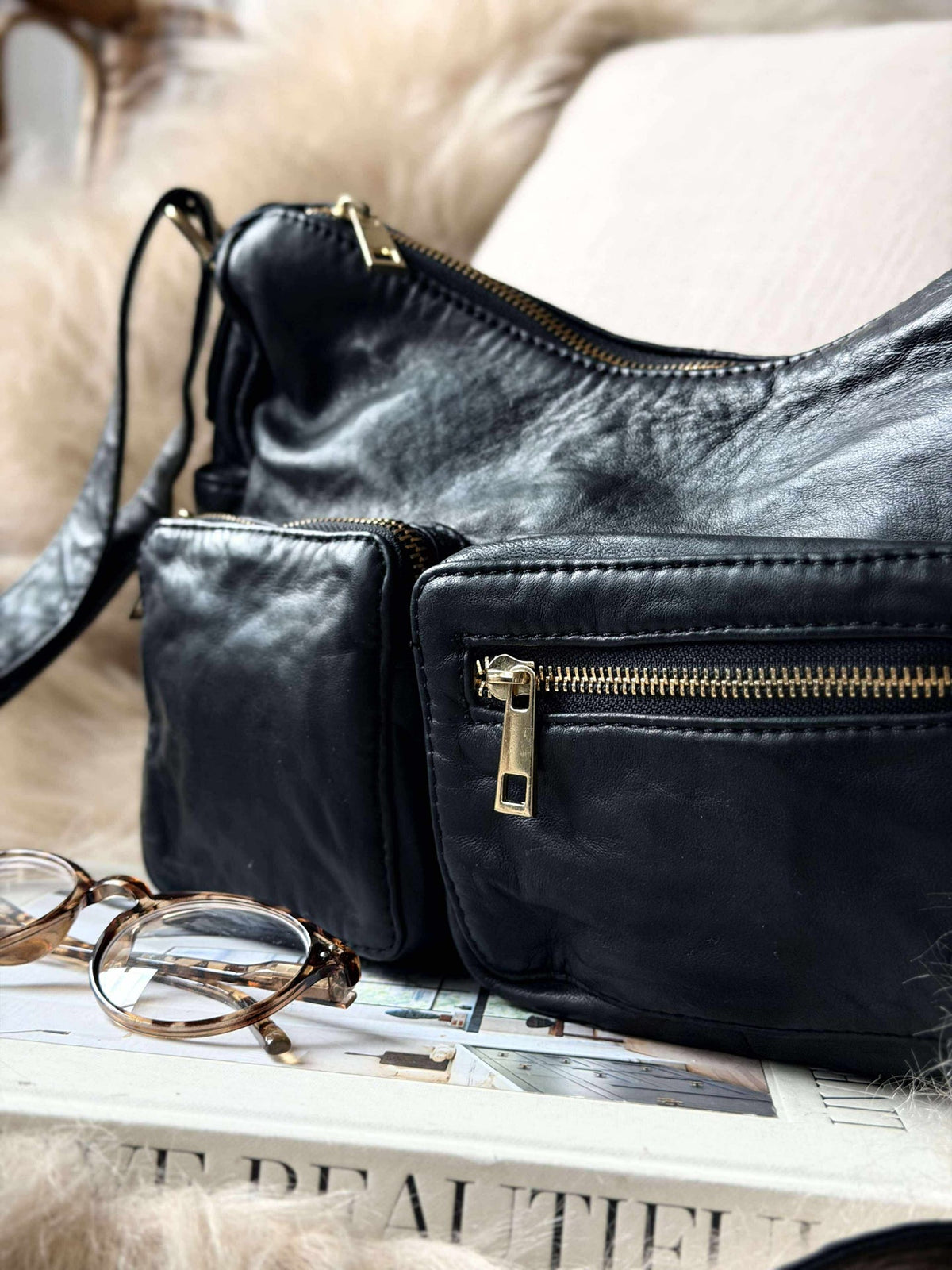 Sac bandoulière Sienna - Black gold
