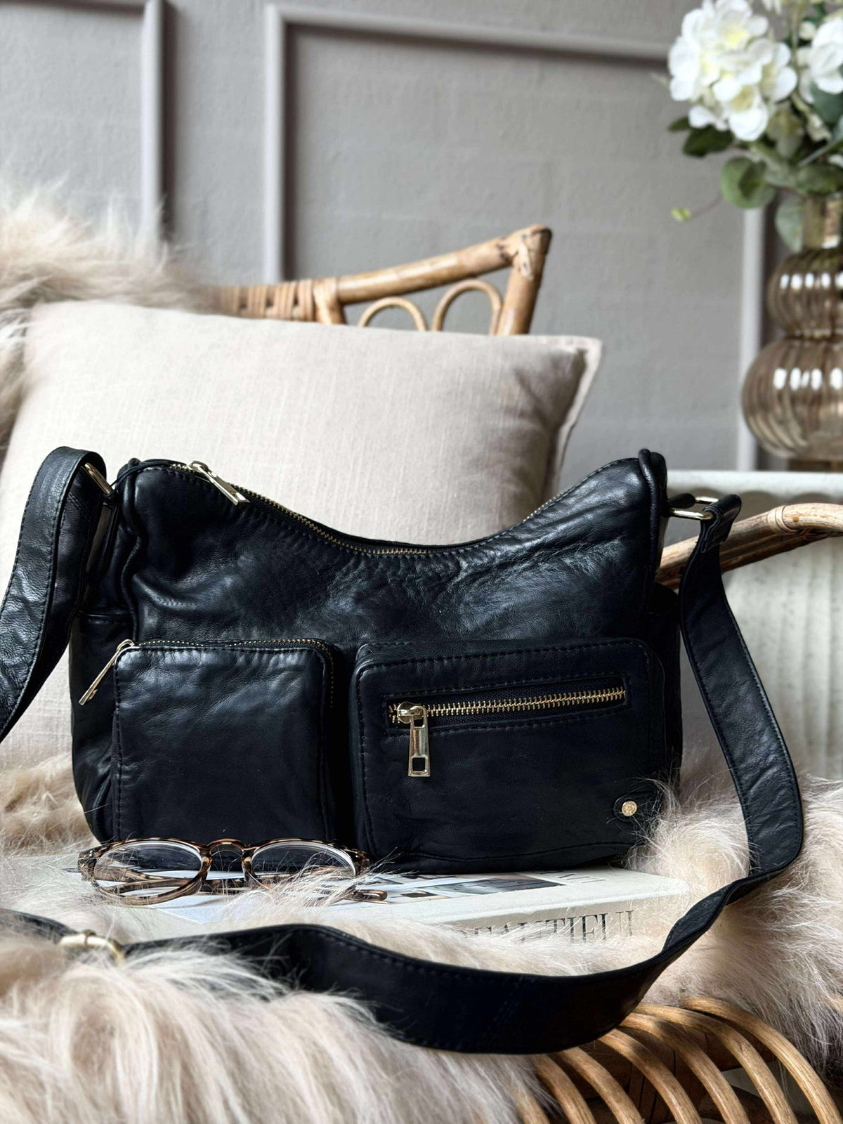 Sac bandoulière Sienna - Black gold