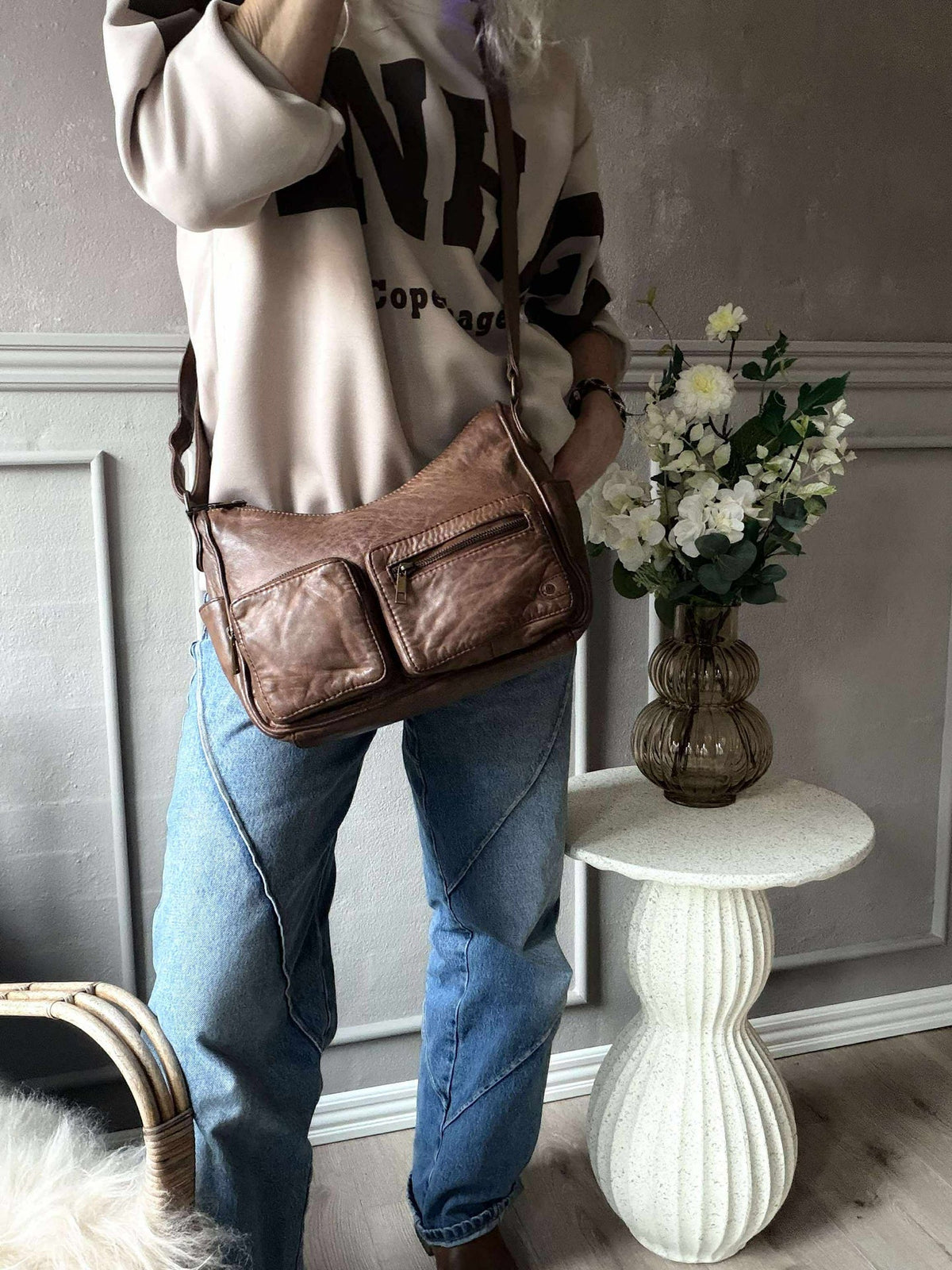 Sac bandoulière Sienna - Chestnut