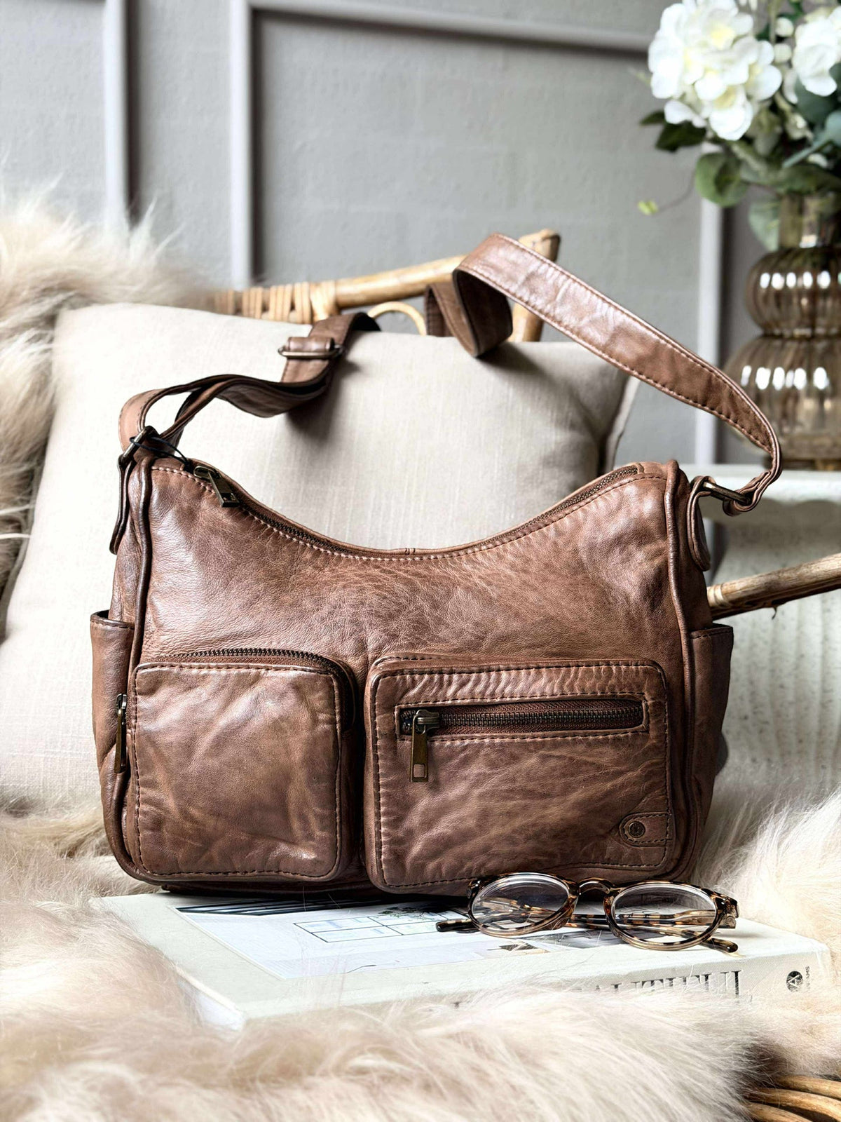 Sac bandoulière Sienna - Chestnut