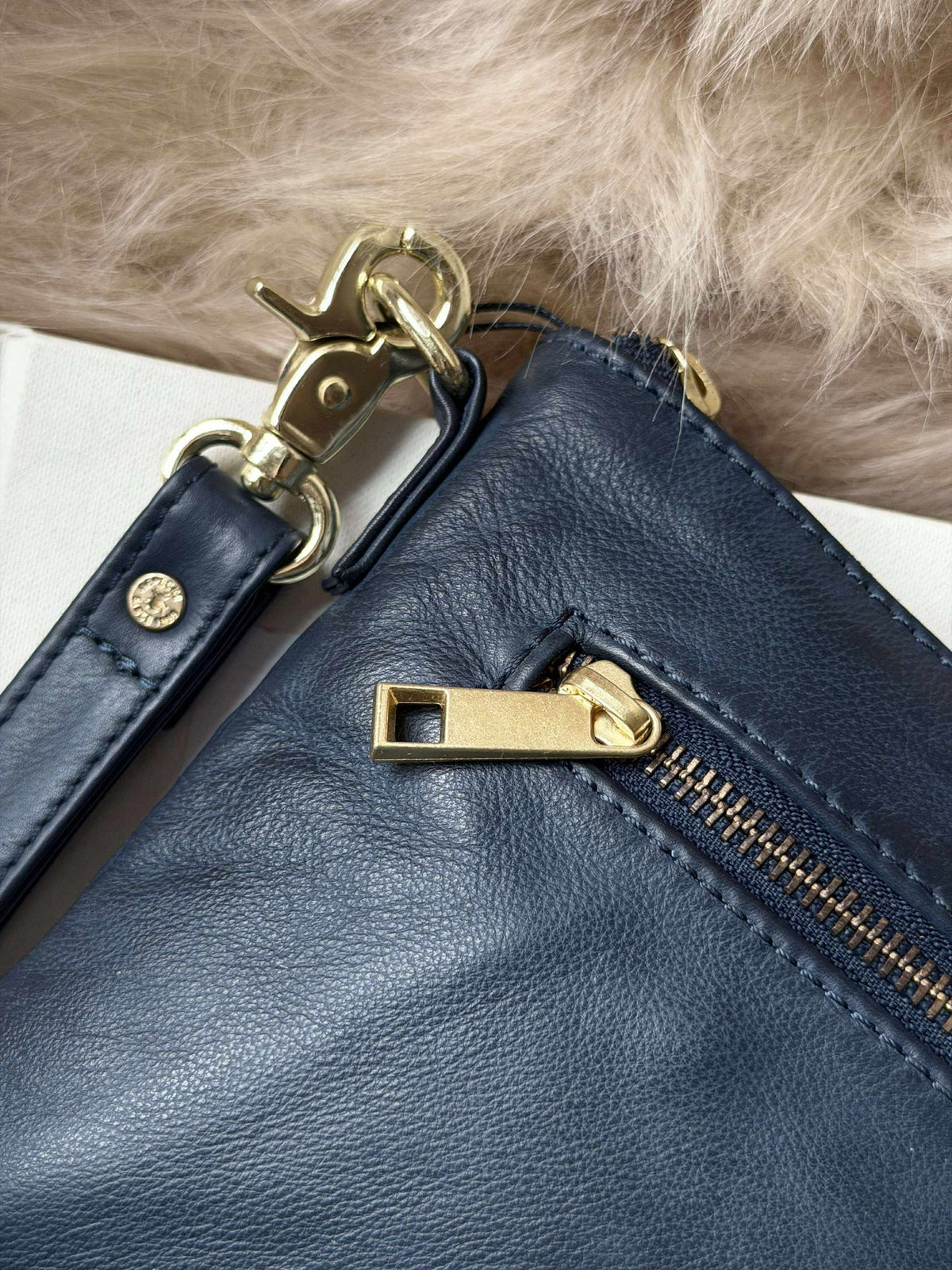 Magnifique clutch en cuir - LADY Midnight Blue