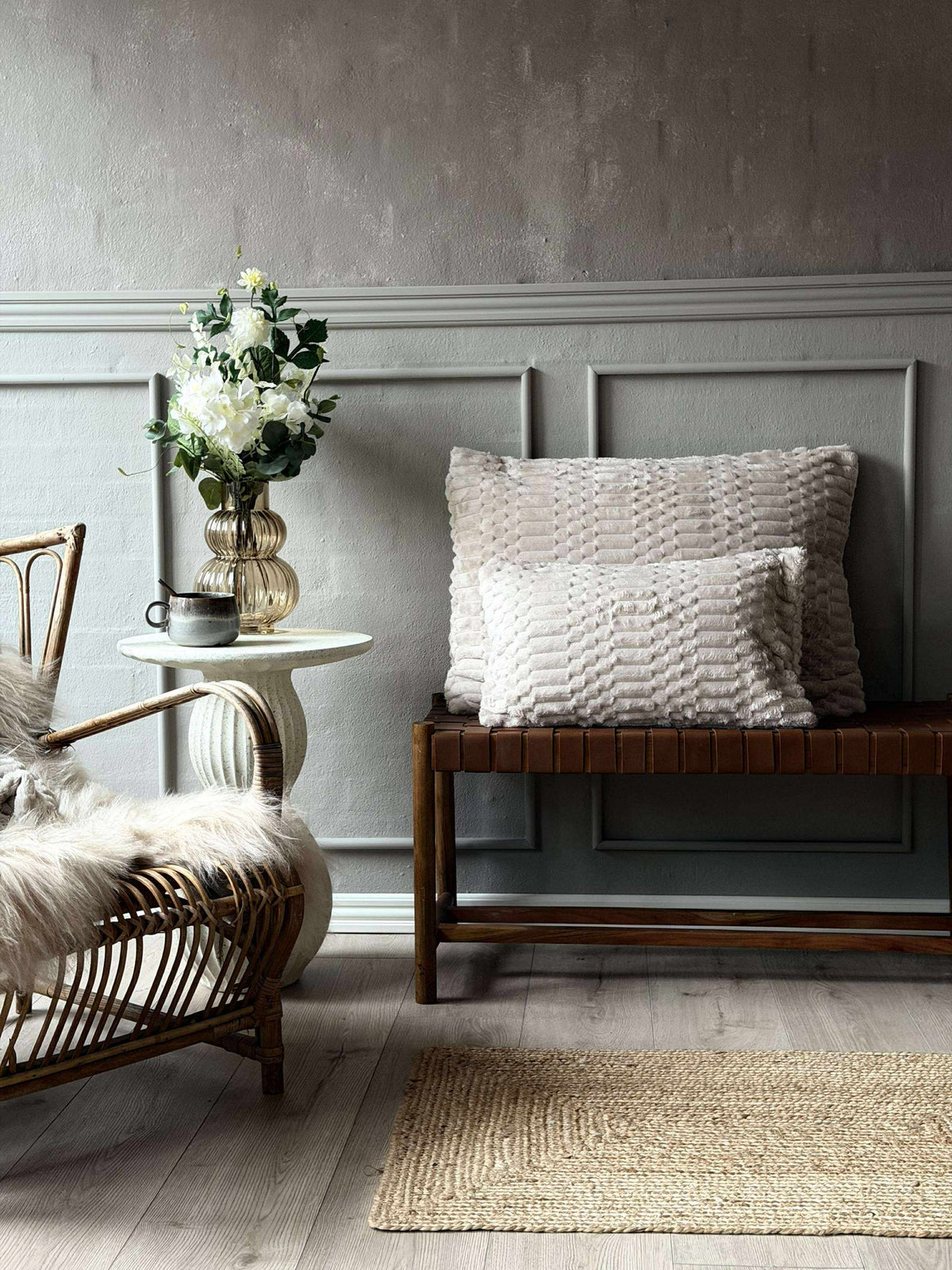 Coussin avec garnissage - Sable