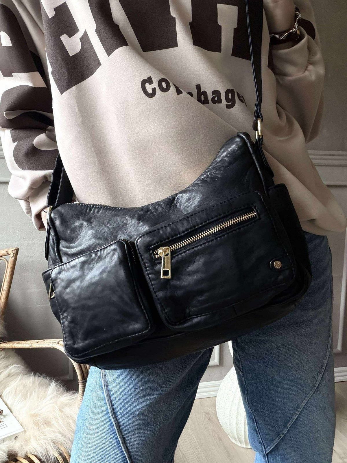 Sac bandoulière Sienna - Black gold