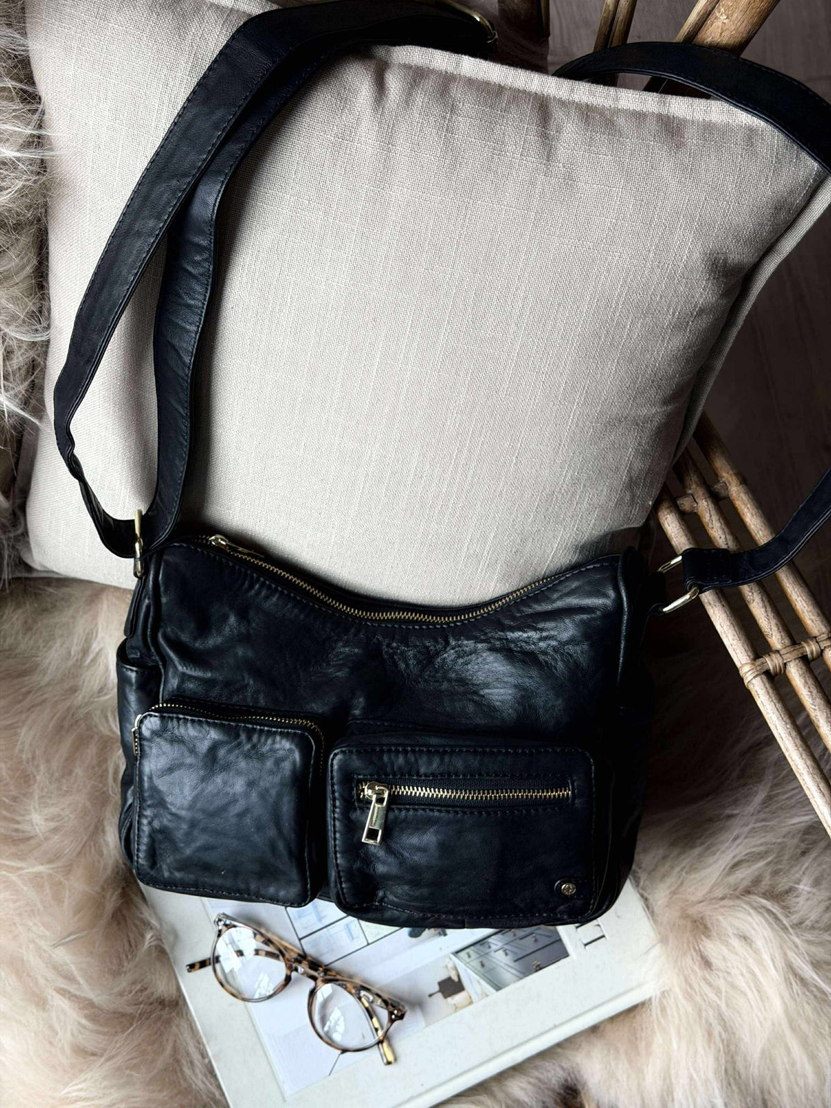 Sac bandoulière Sienna - Black gold