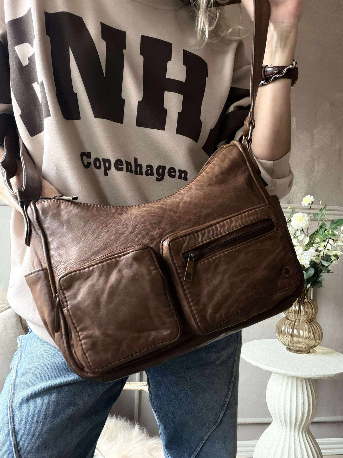 Sac bandoulière Sienna - Chestnut