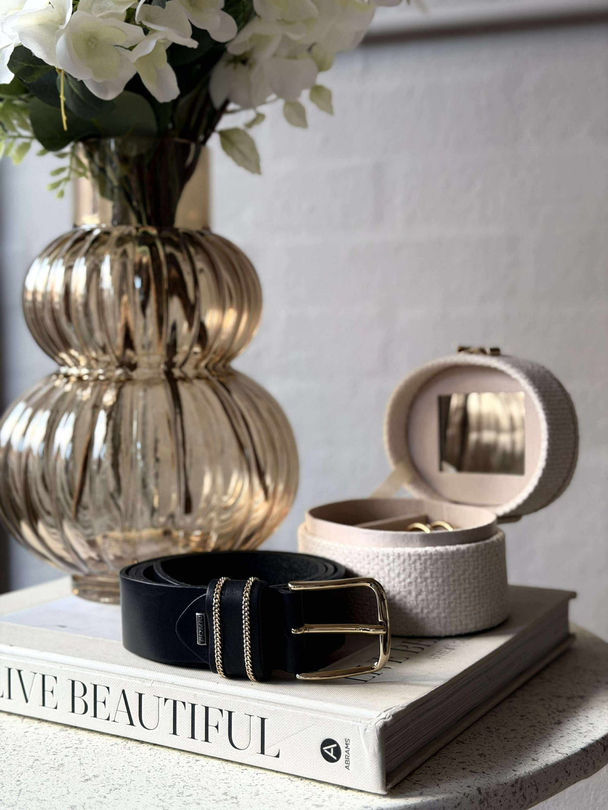 Ceinture en jean - Black / gold