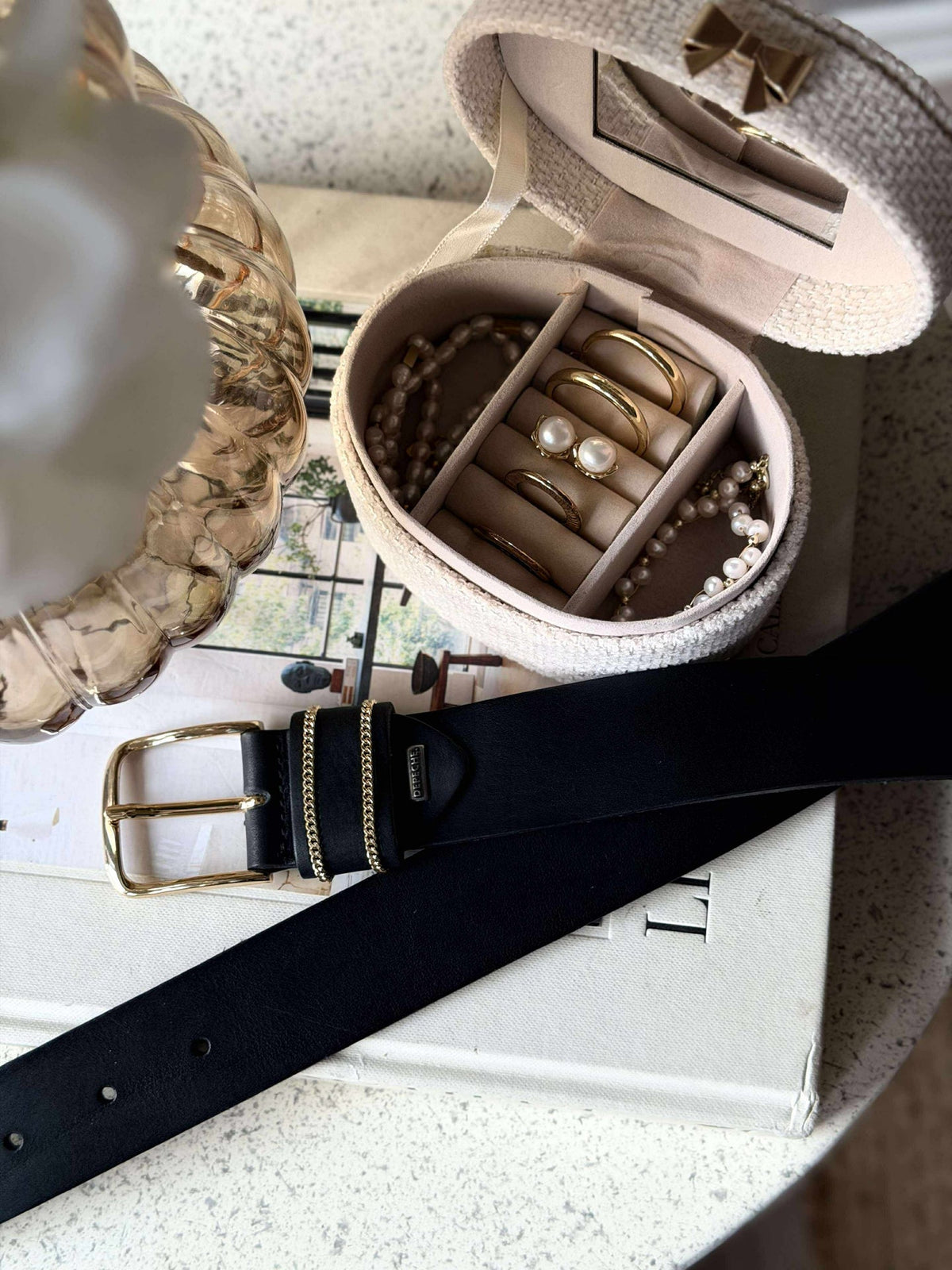 Ceinture en jean - Black / gold