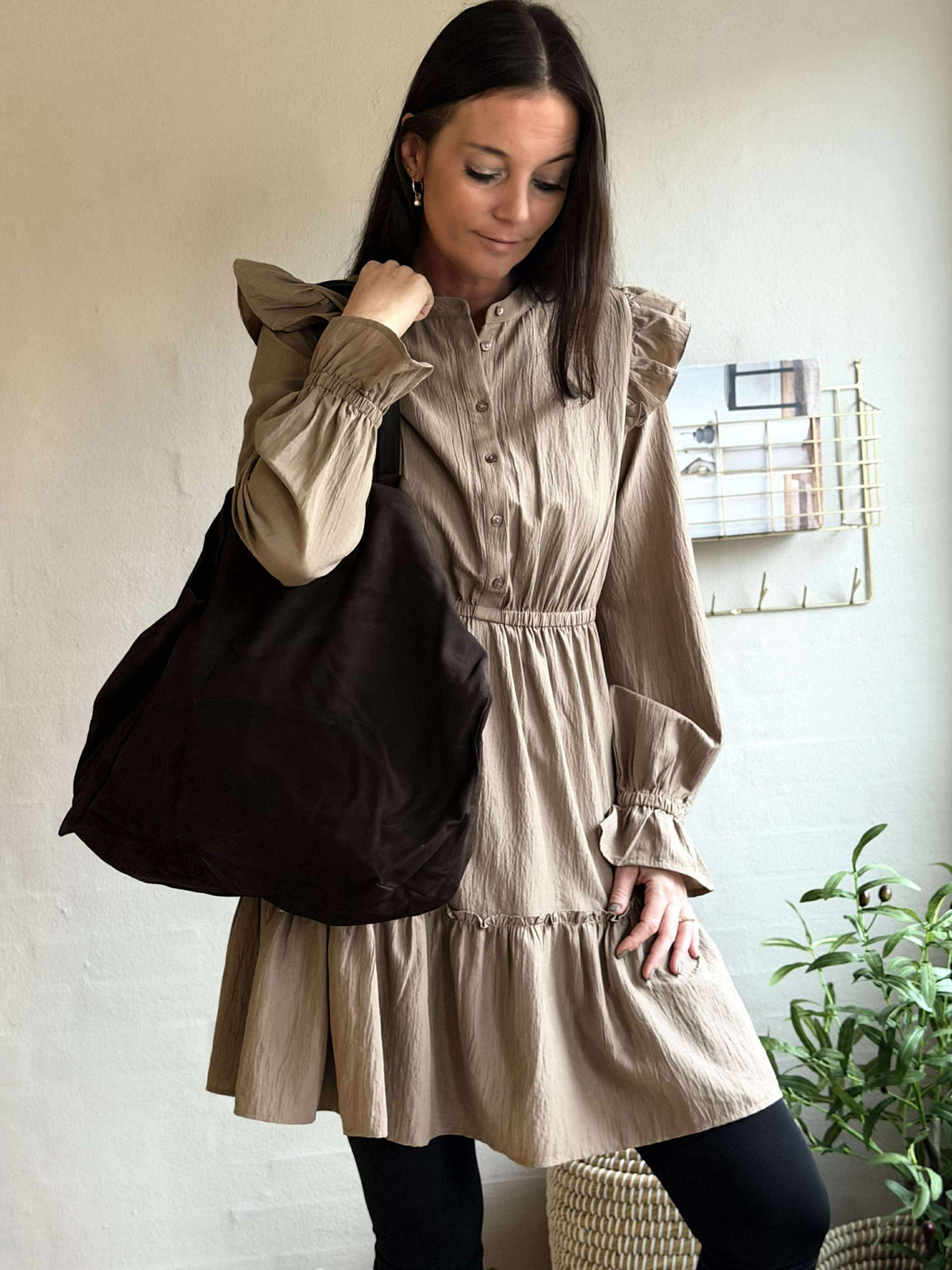 Shopper Julia daim - Dark coffee