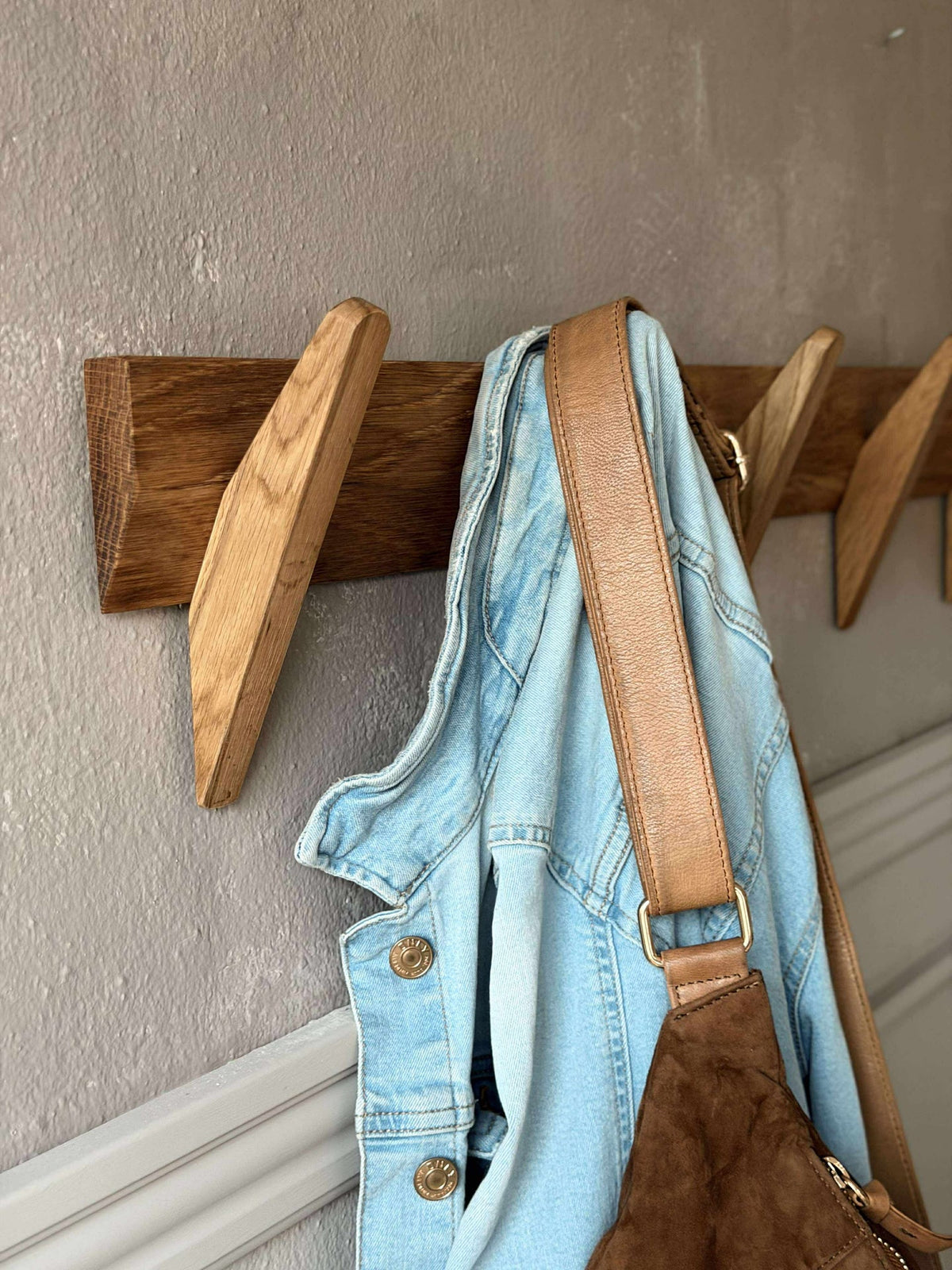 Porte-manteaux - Chêne 5 hooks