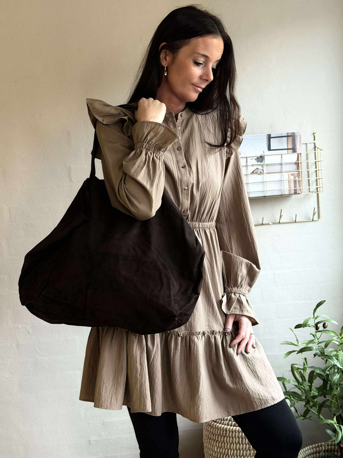 Shopper Julia daim - Dark coffee