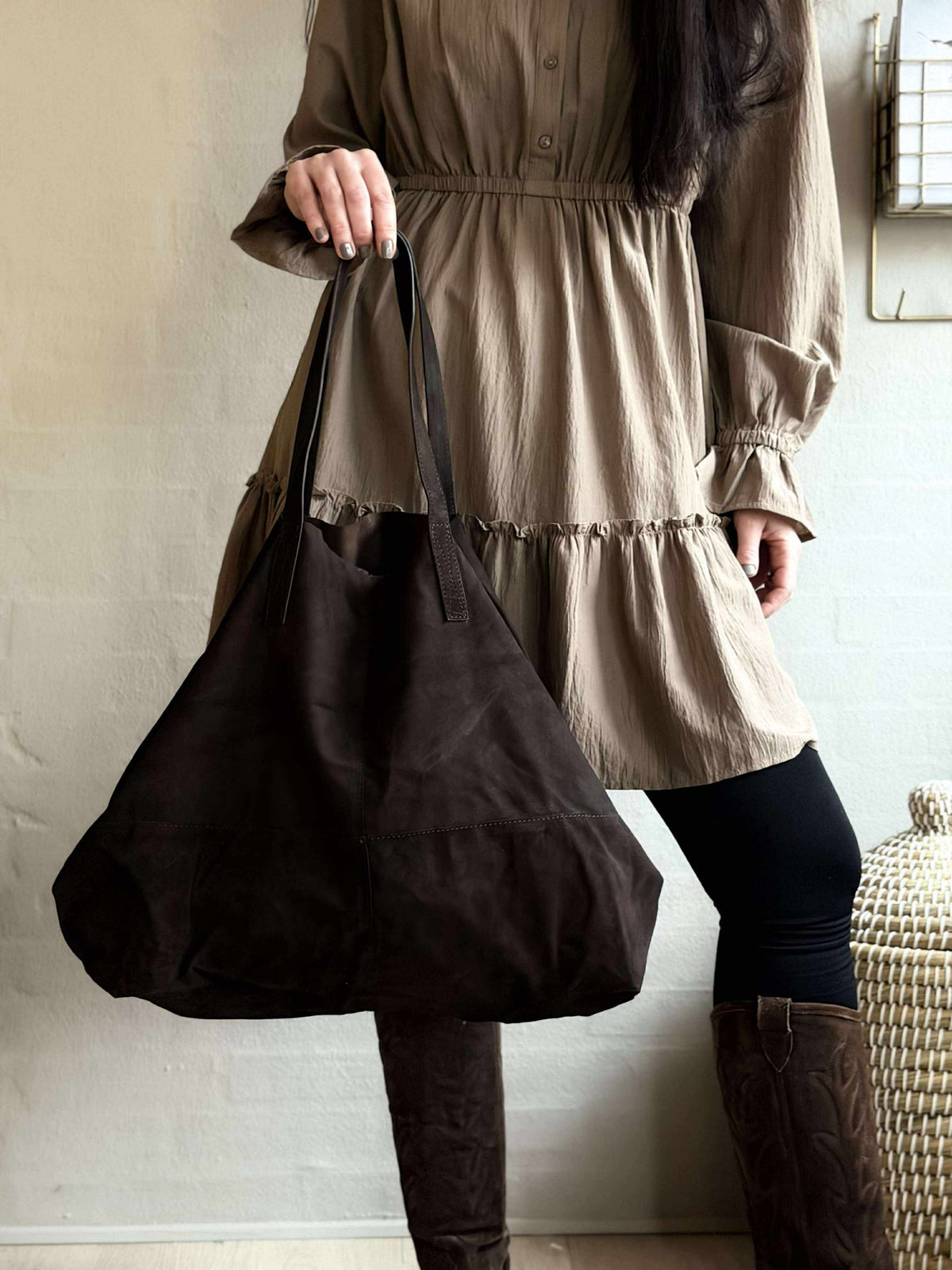 Shopper Julia daim - Dark coffee