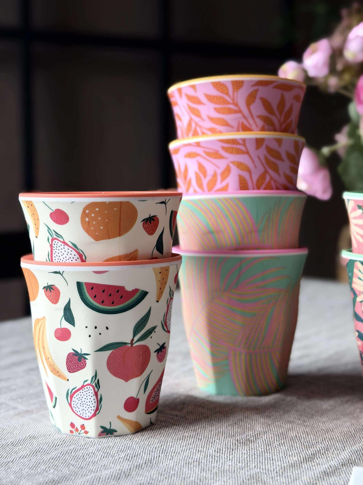 Tasse fleur Mélamine - Assortiment