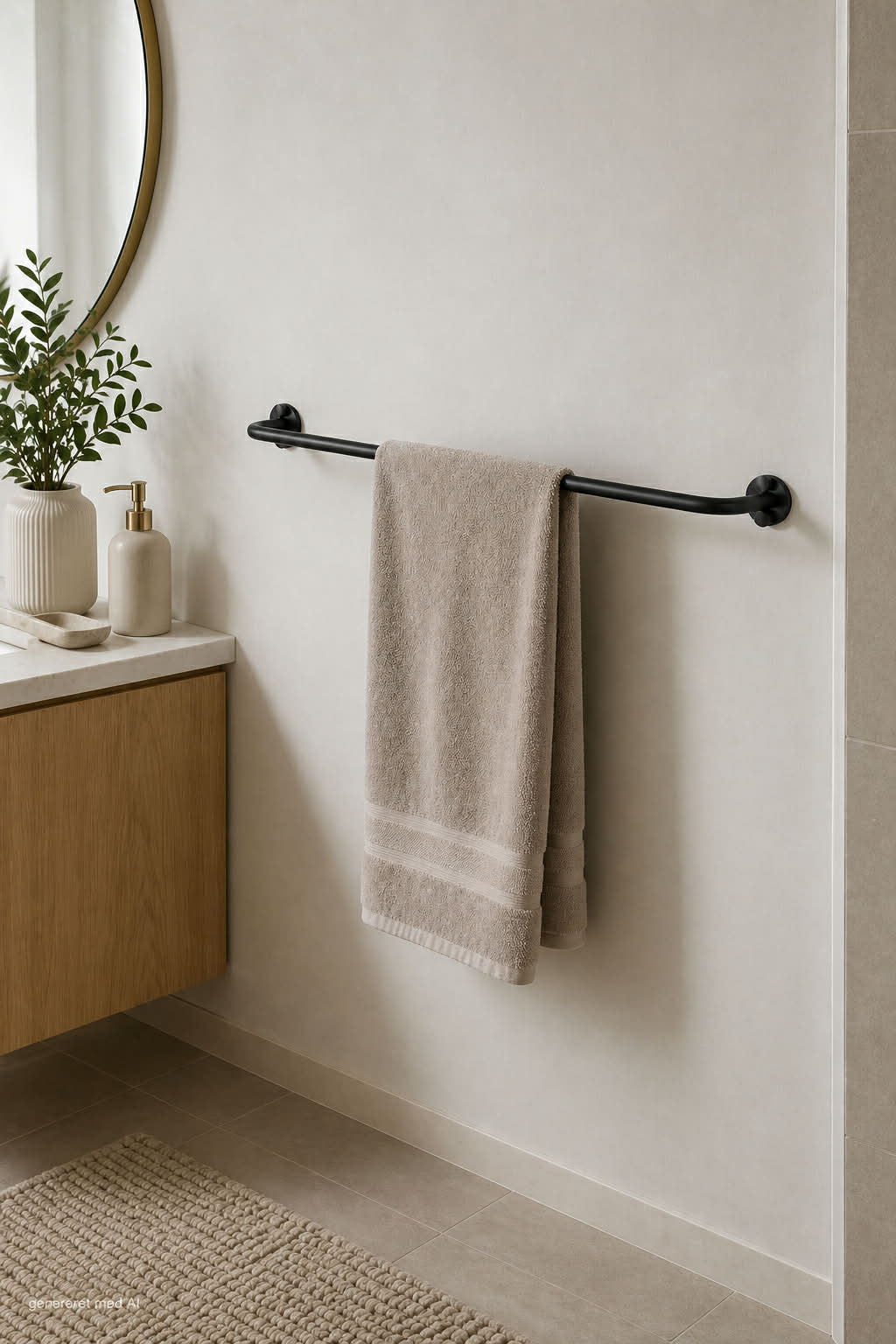 Porte-serviettes en acier inoxydable - Black