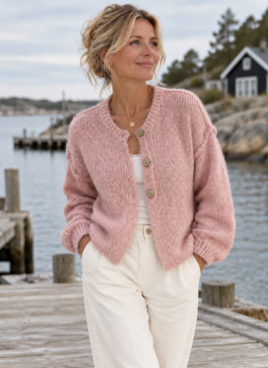 Cardigan Novella - rose