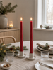 Cierges LED coniques - Rouge 24,5 cm