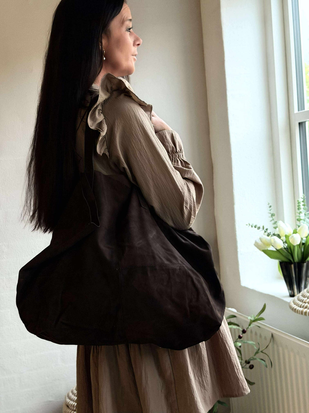 Shopper Julia daim - Dark coffee