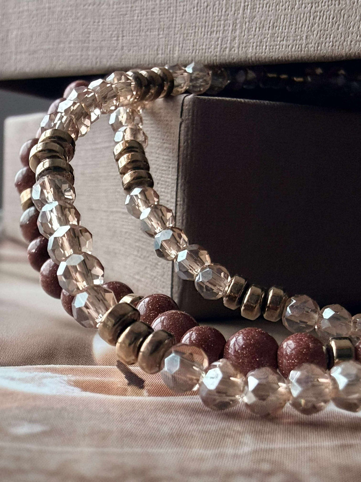 Bracelets Leah Naturel/Cognac – Lot de 3 pièces