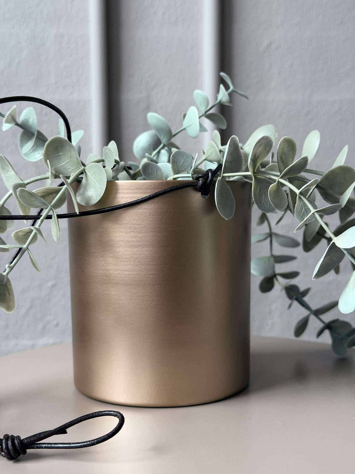 Cache-pot suspendu golden