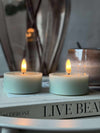 Bougies chauffe-plat LED JUMBO 2 pcs - Cire menthe