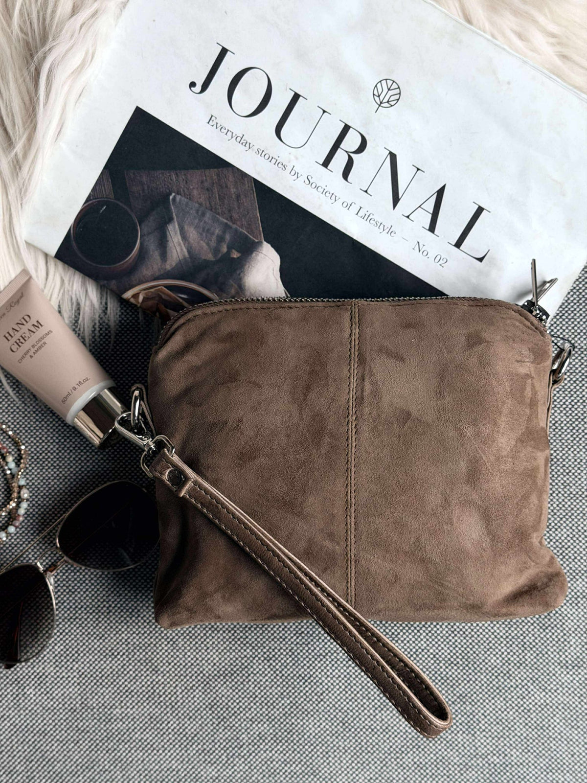 Pochette bandoulière ALICE - Nude brown