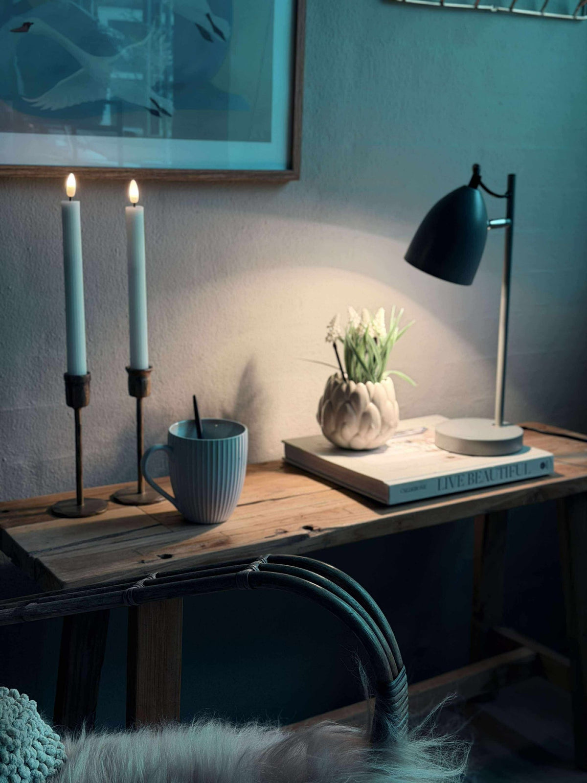 Lampe de table - Métal gris