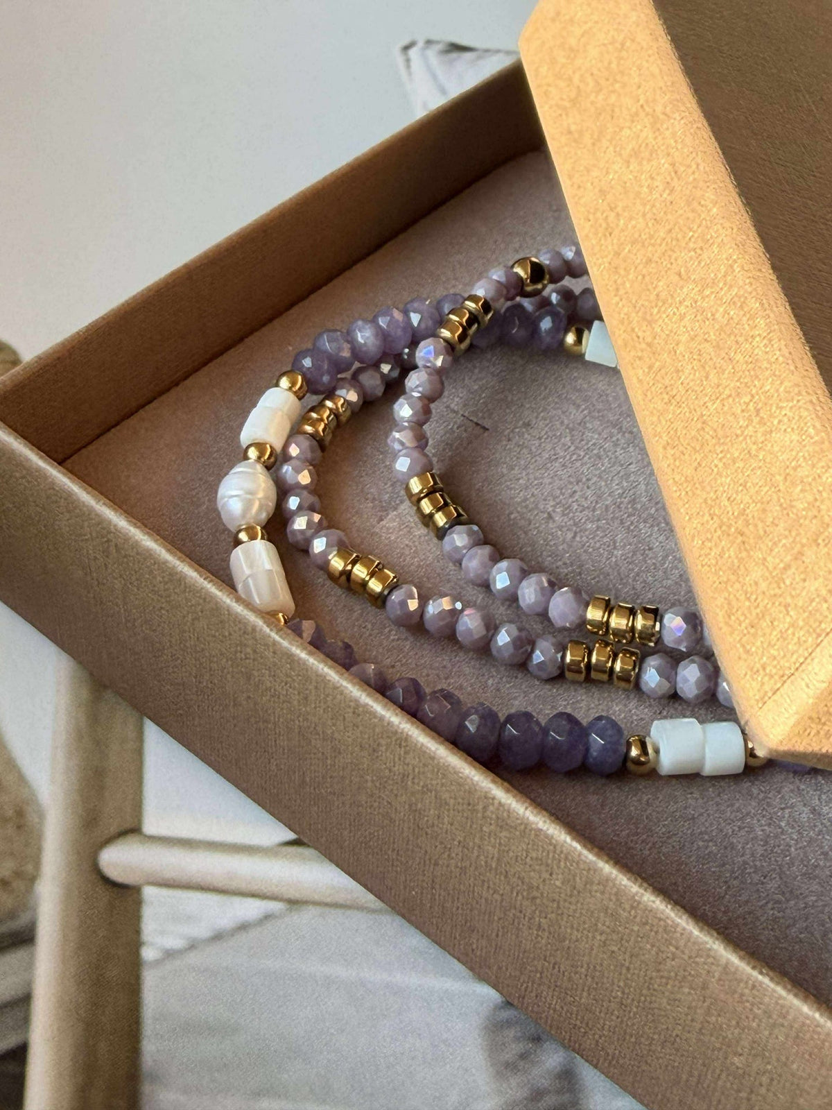 Bracelet Sarabella Lavande – Set de 3 pièces