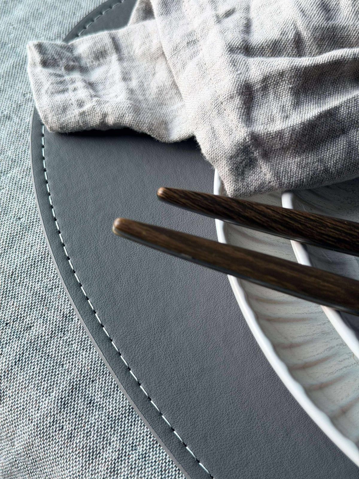 Set de table ovale - Gris