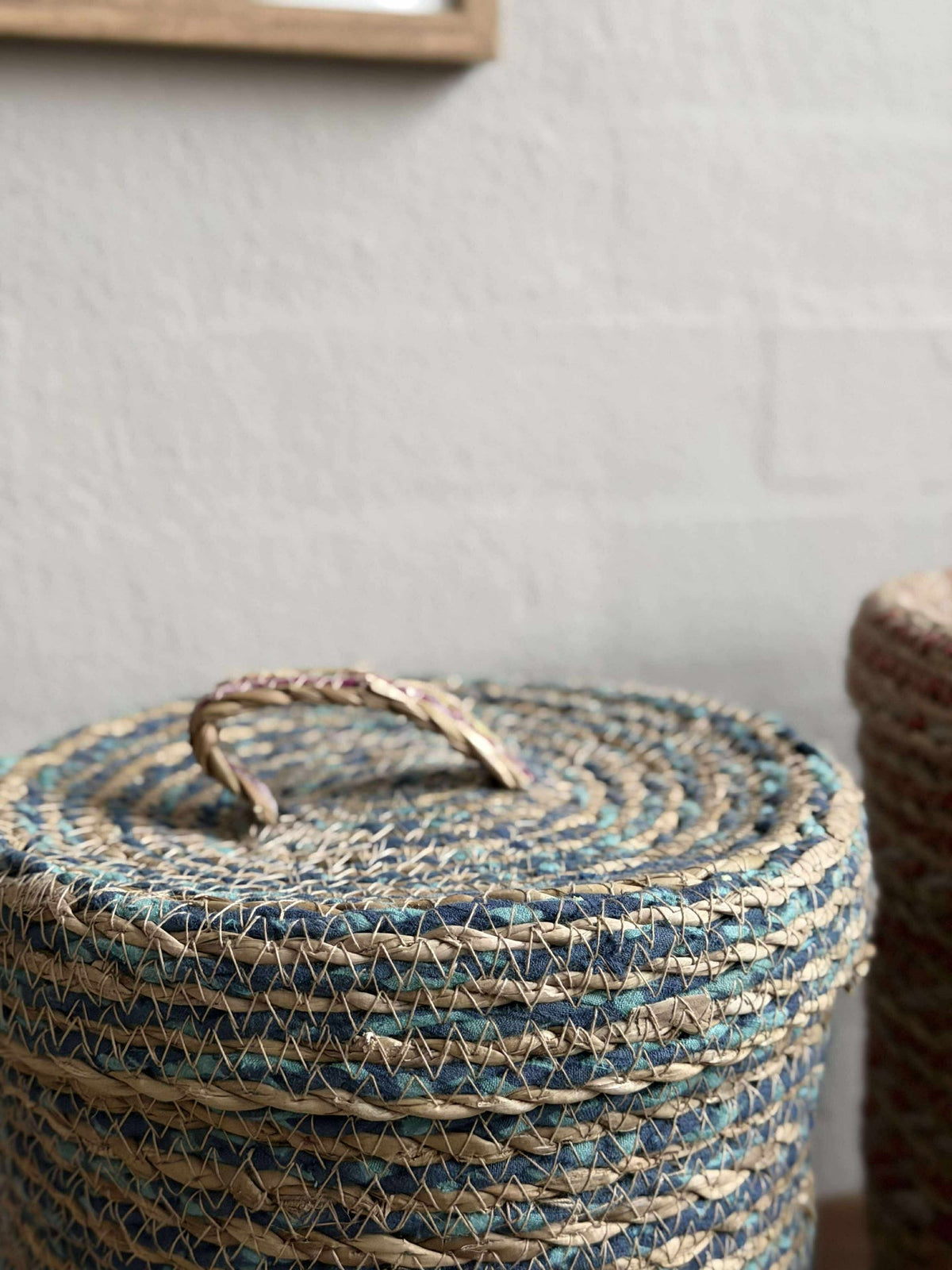 Paniers avec couvercle COLOR - Lot de 3